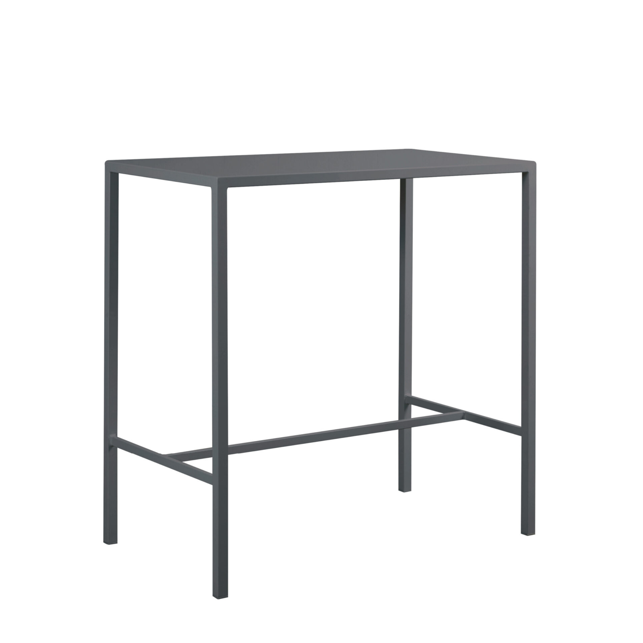 Mesa alta "Seaside" de metal pintado para bares y jardines modernos, h 110 cm