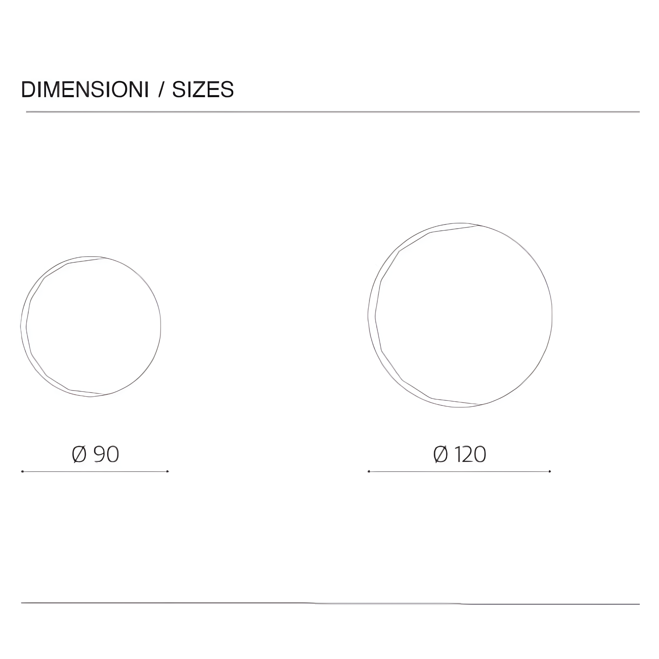 "Pretty" modern round wall mirror with side bevel detail