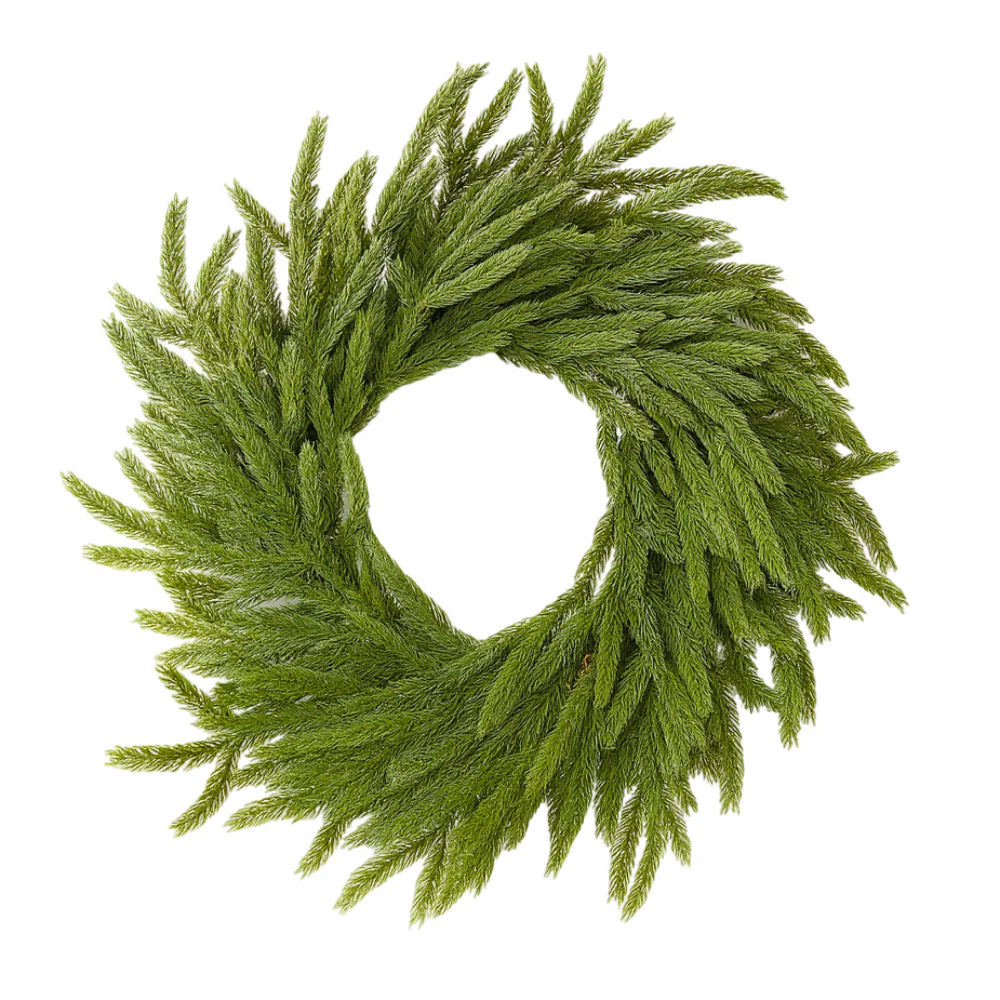 Norfolk pine "Liam" Christmas wreath in PE with Real Touch effect, Ø 60 cm