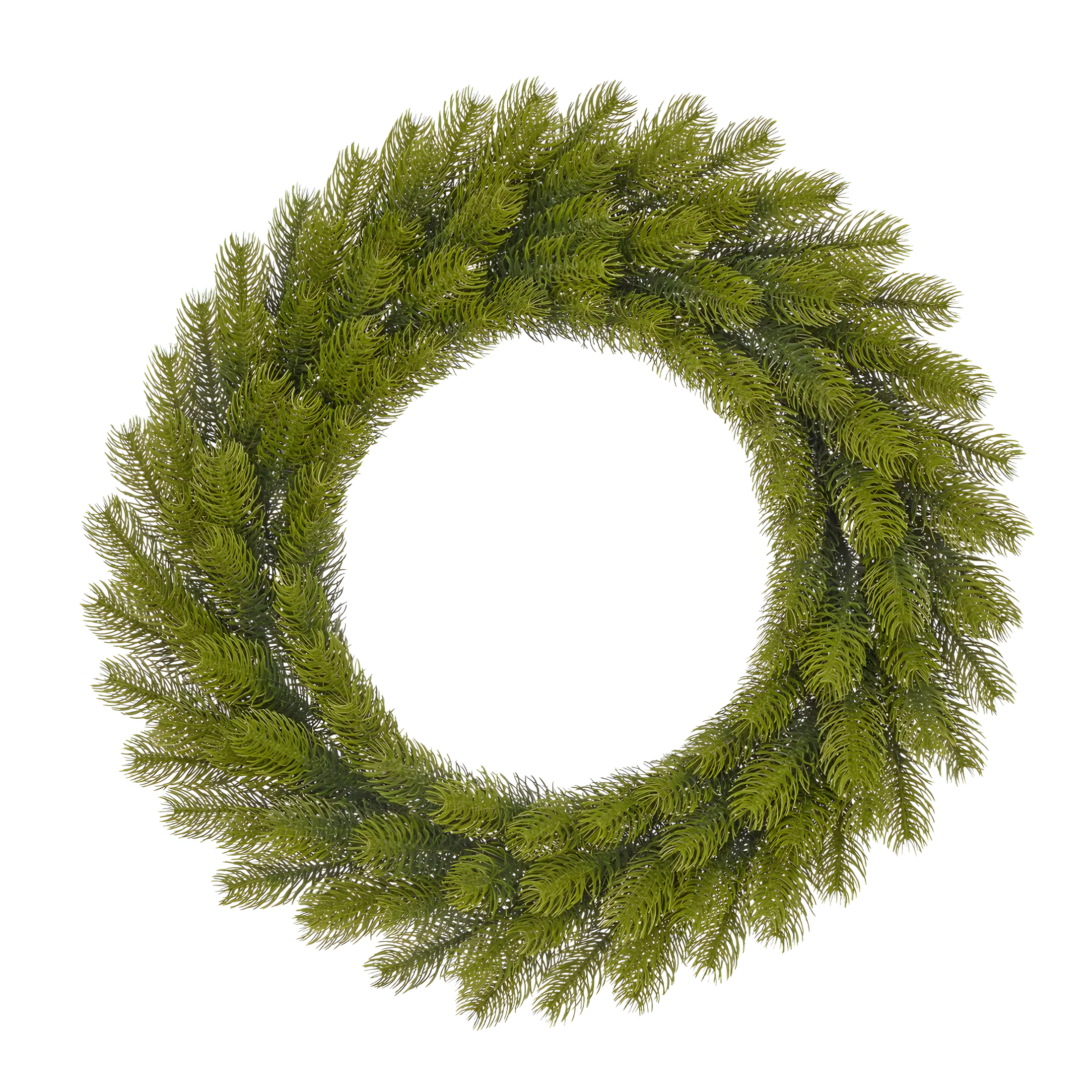 Round wreath Christmas garland "Jingle" in PE 100% Real Touch Ø 45 cm