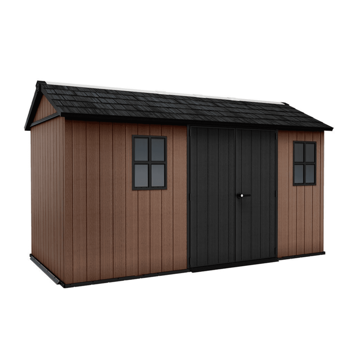 Casetta da giardino "Nido Plus 7513/1375" evotech marrone con doppia opzione di montaggio - MondoViro