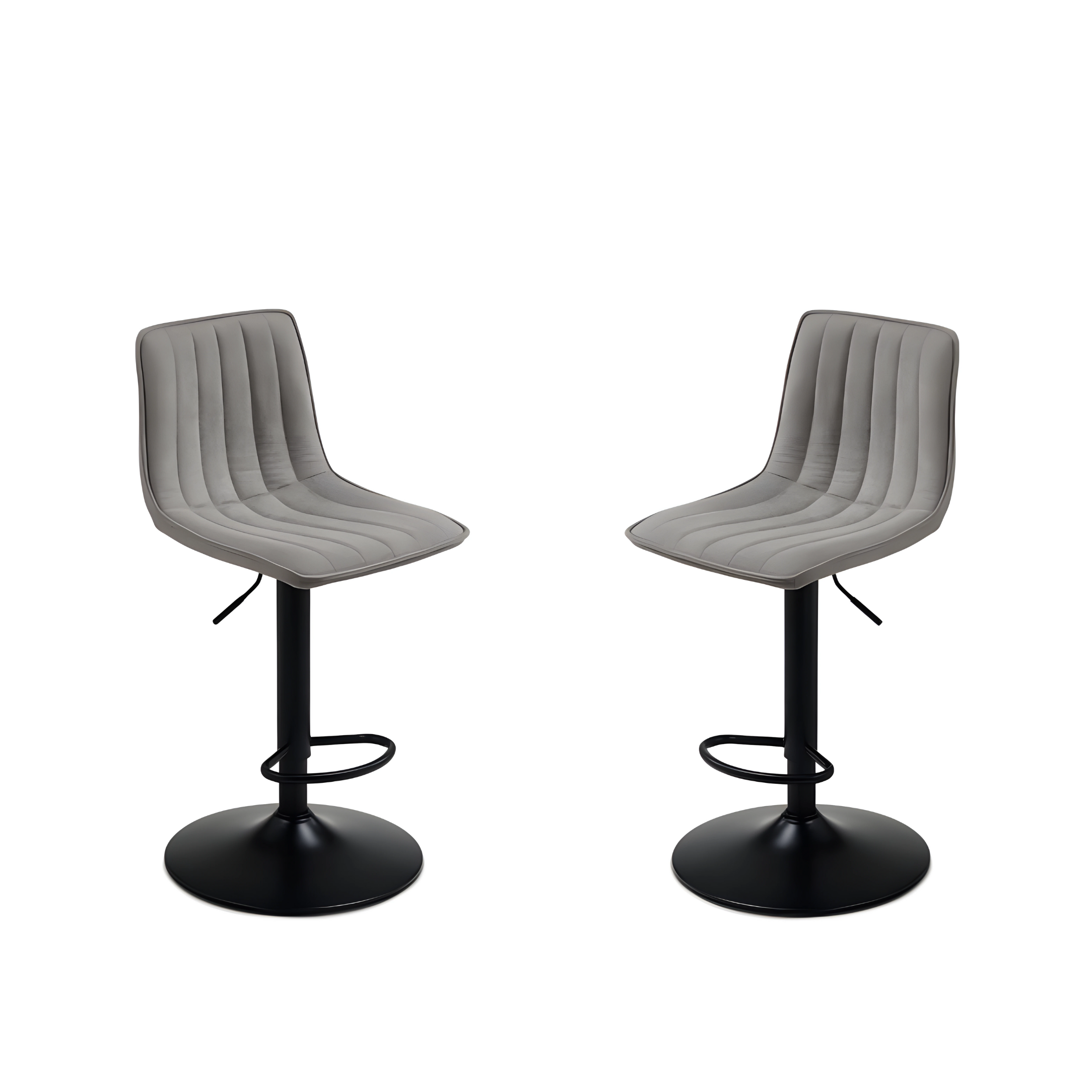 Set of "Palmer" padded fabric stools, 45x45 cm, 91h