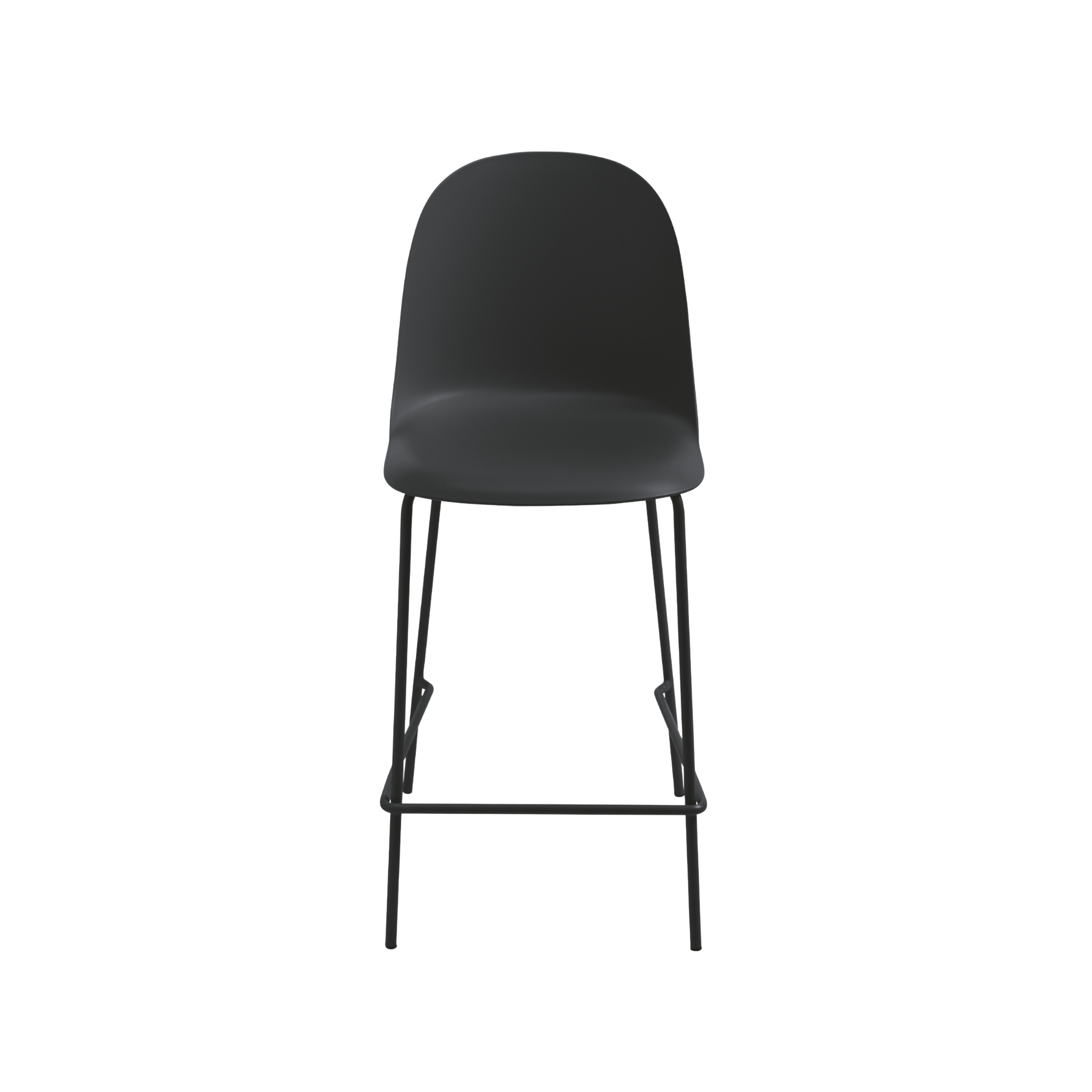 Set of modern "Leandro" stools in polypropylene with metal frame, 45x49 cm, 100 cm high.