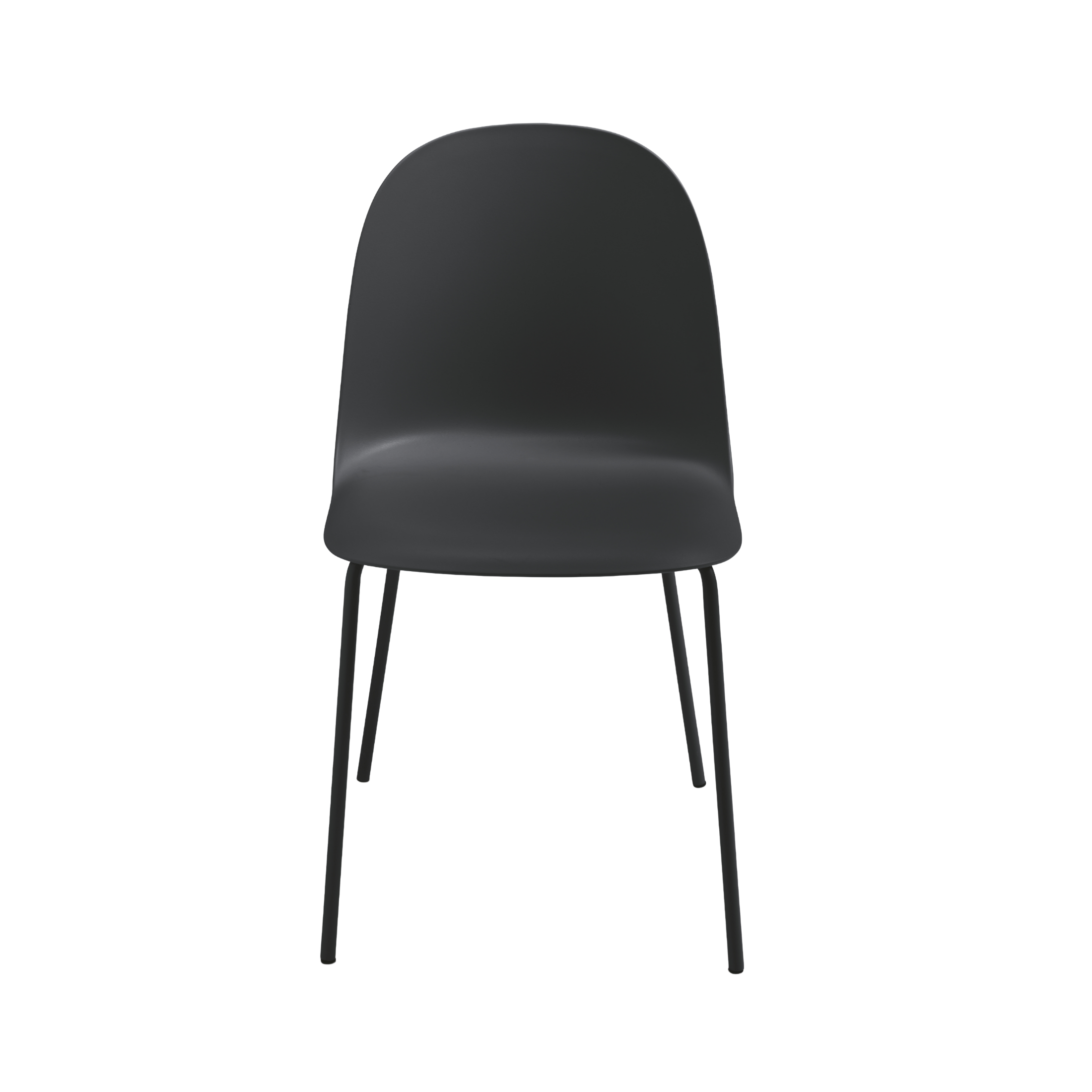 "Leandro" dining chair set in polypropylene with metal frame, 45x50 cm, 82h