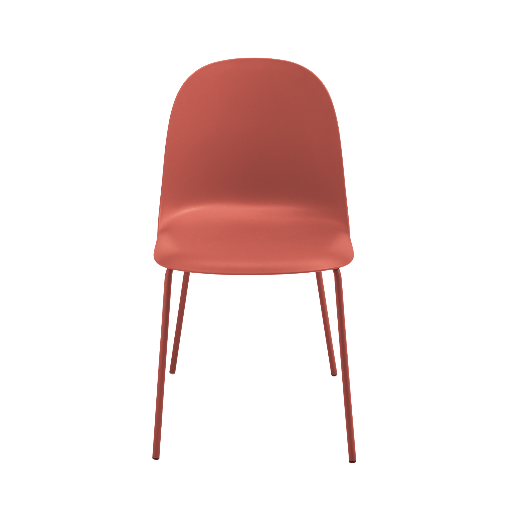 "Leandro" dining chair set in polypropylene with metal frame, 45x50 cm, 82h