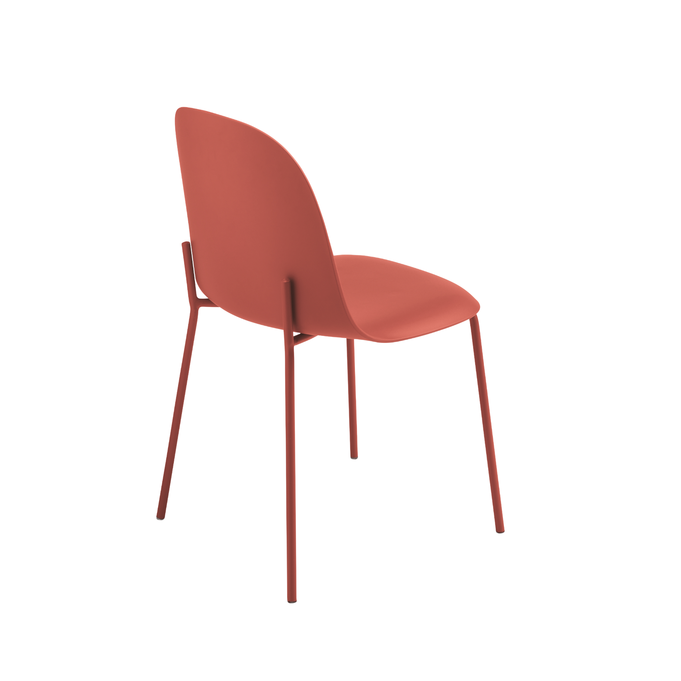 "Leandro" dining chair set in polypropylene with metal frame, 45x50 cm, 82h