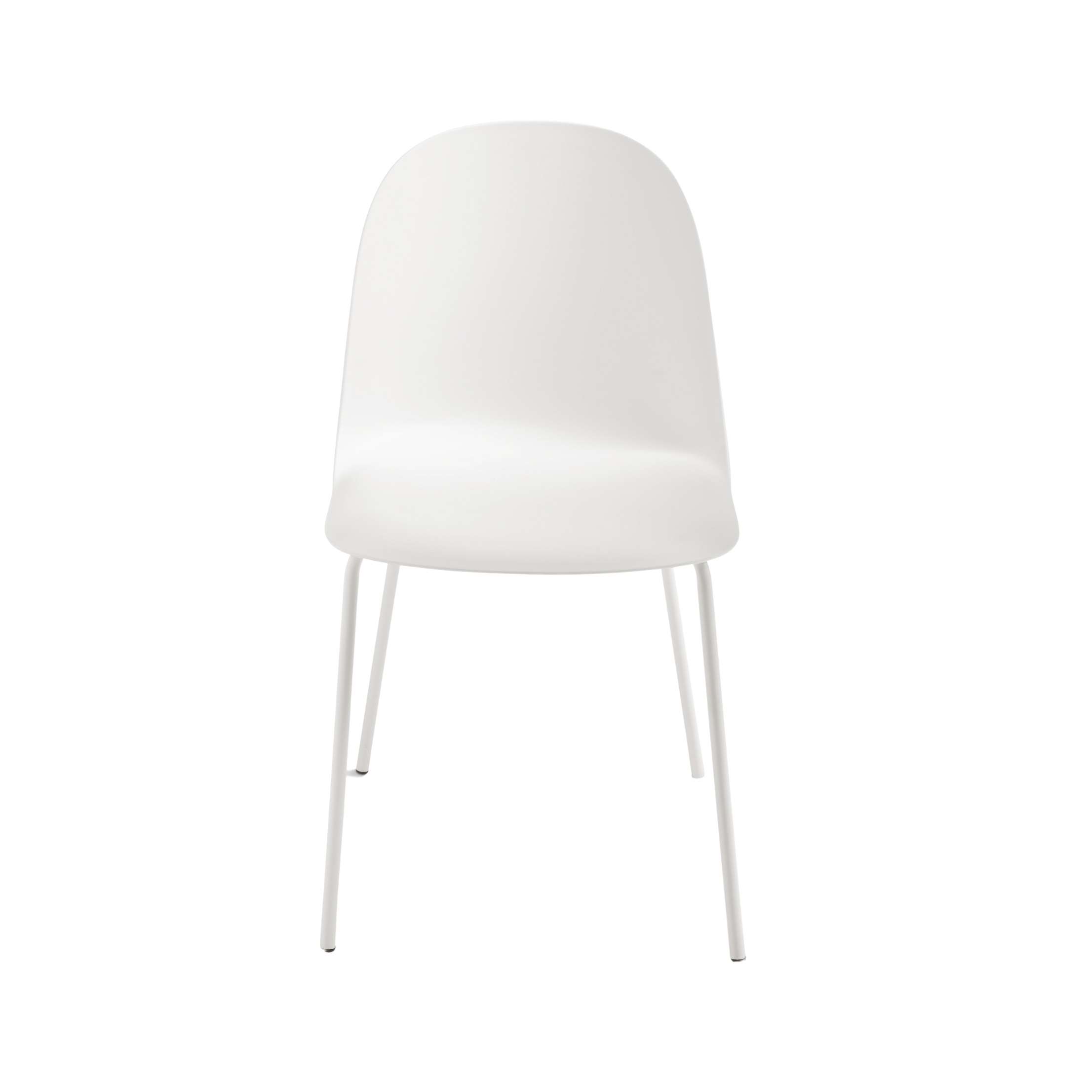 "Leandro" dining chair set in polypropylene with metal frame, 45x50 cm, 82h