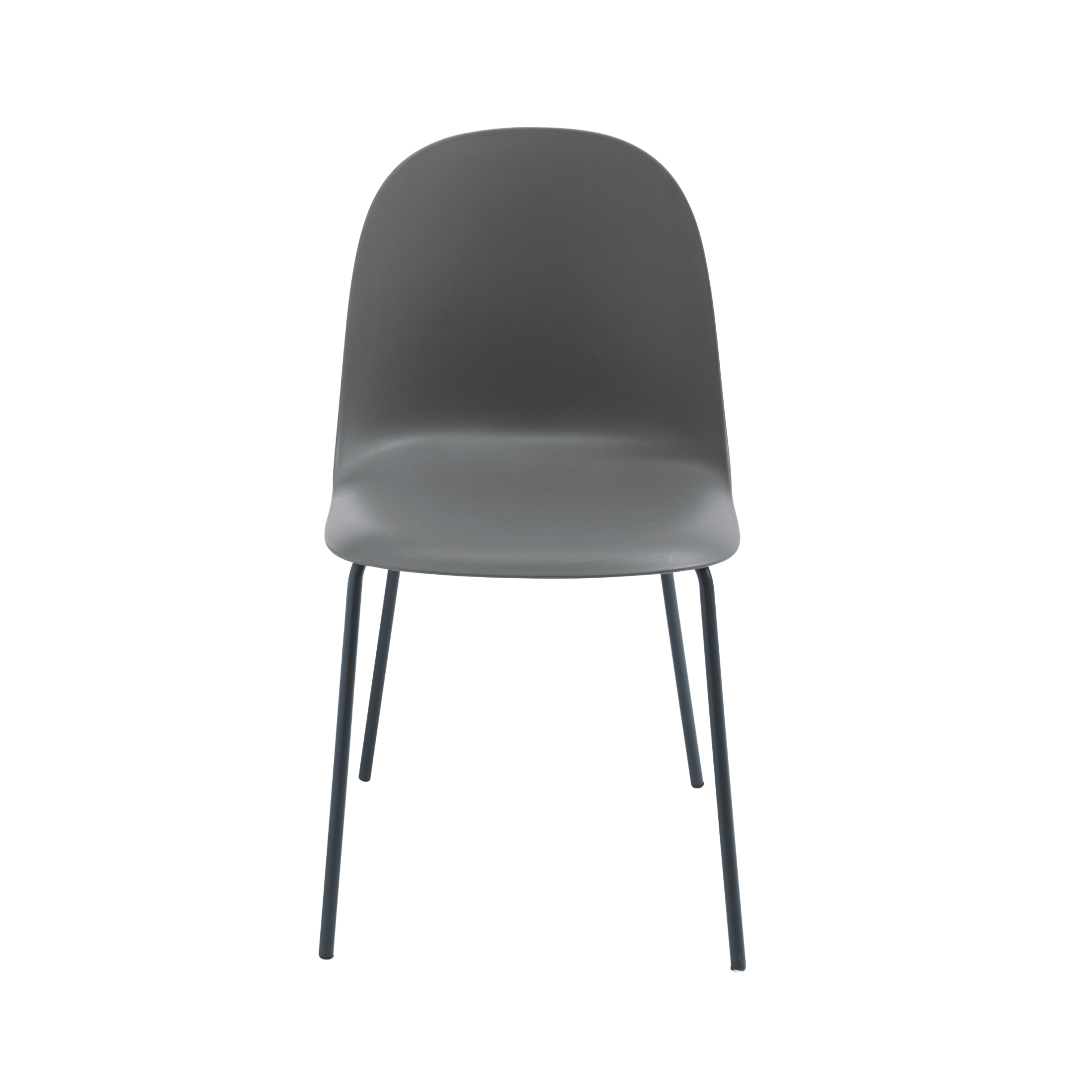 "Leandro" dining chair set in polypropylene with metal frame, 45x50 cm, 82h