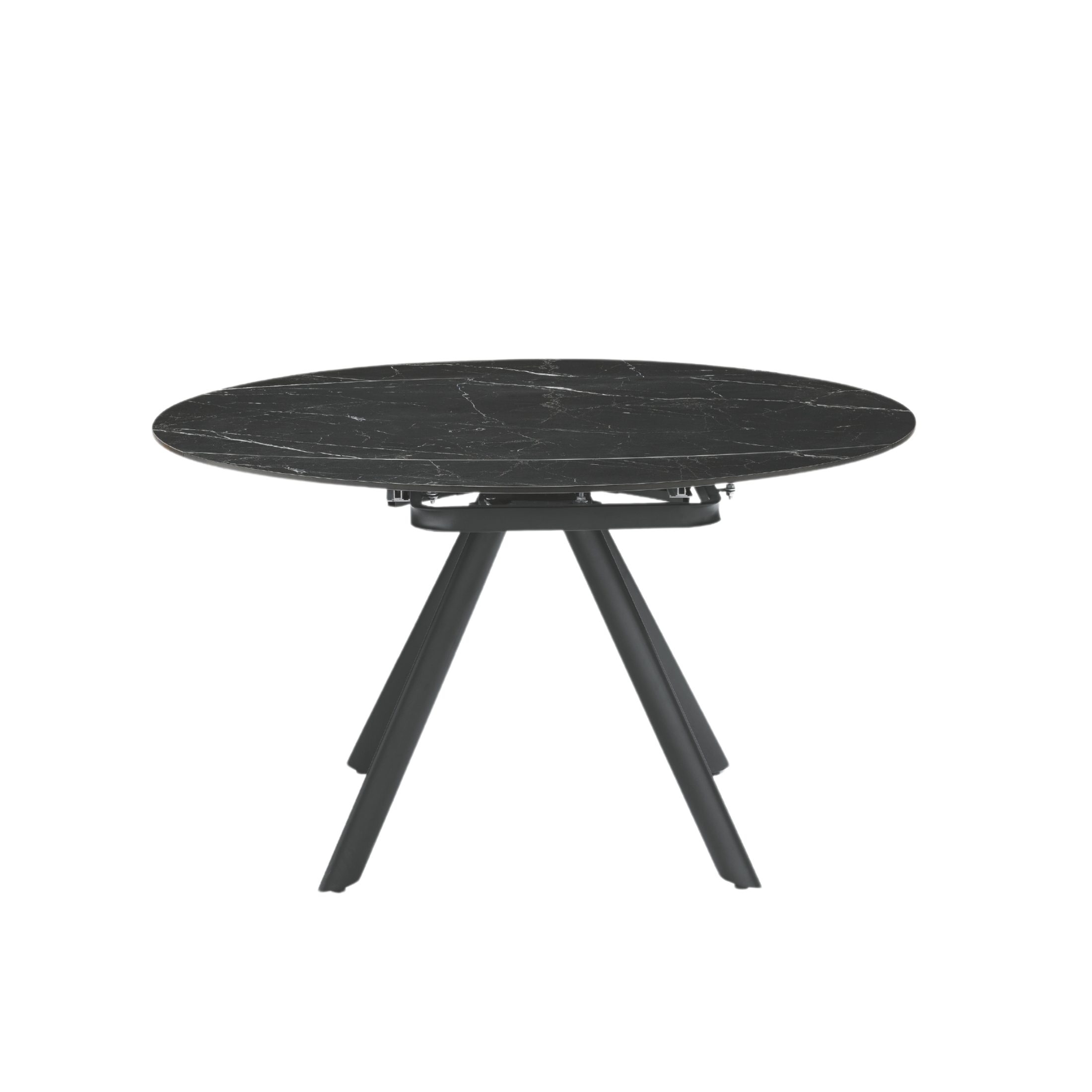 Extendable "Lena" marble-effect table with swivel top, 135x87 cm, 78h