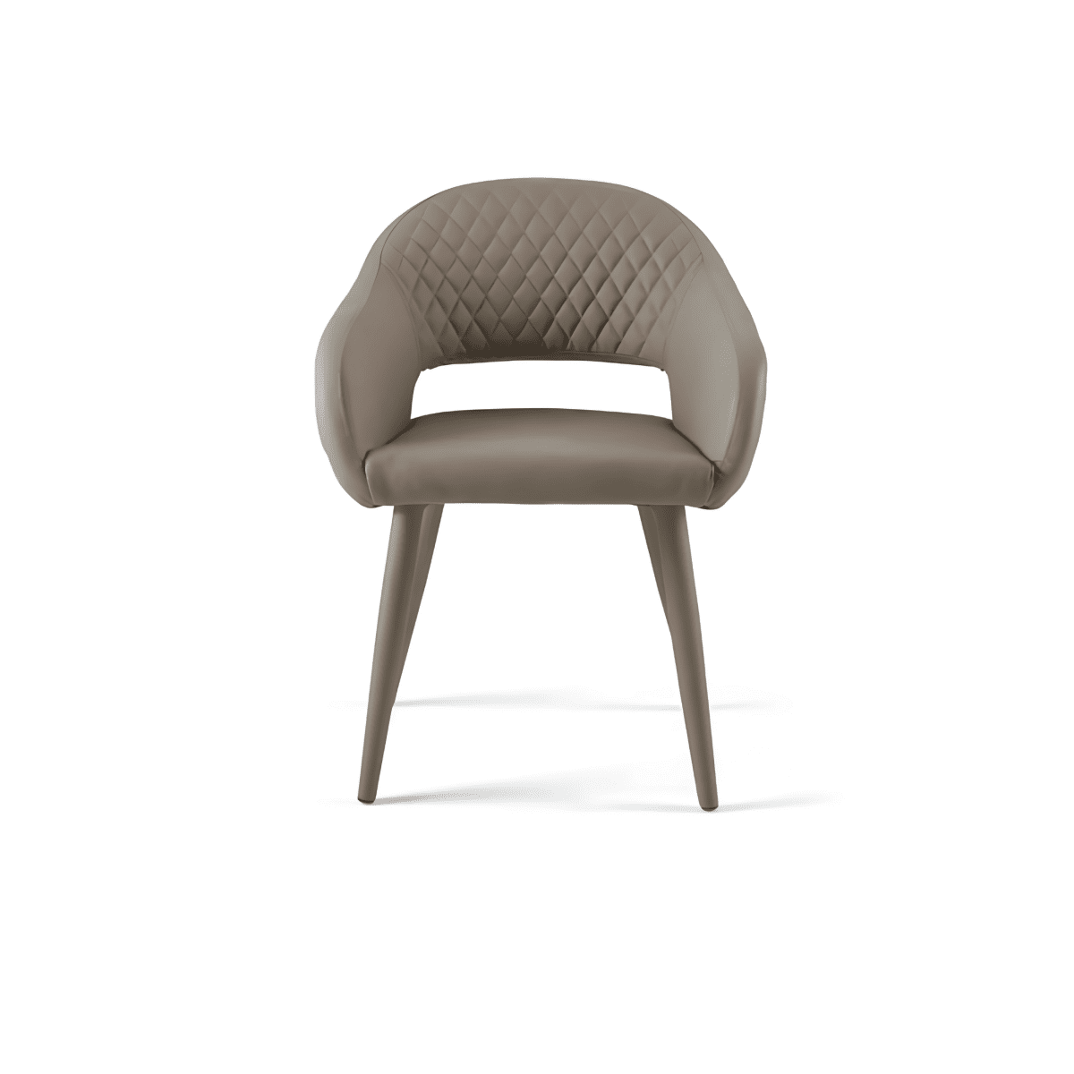 Set di sedie da pranzo in ecopelle "Ezia" con impuntura cm 50x60 88h - MondoViro