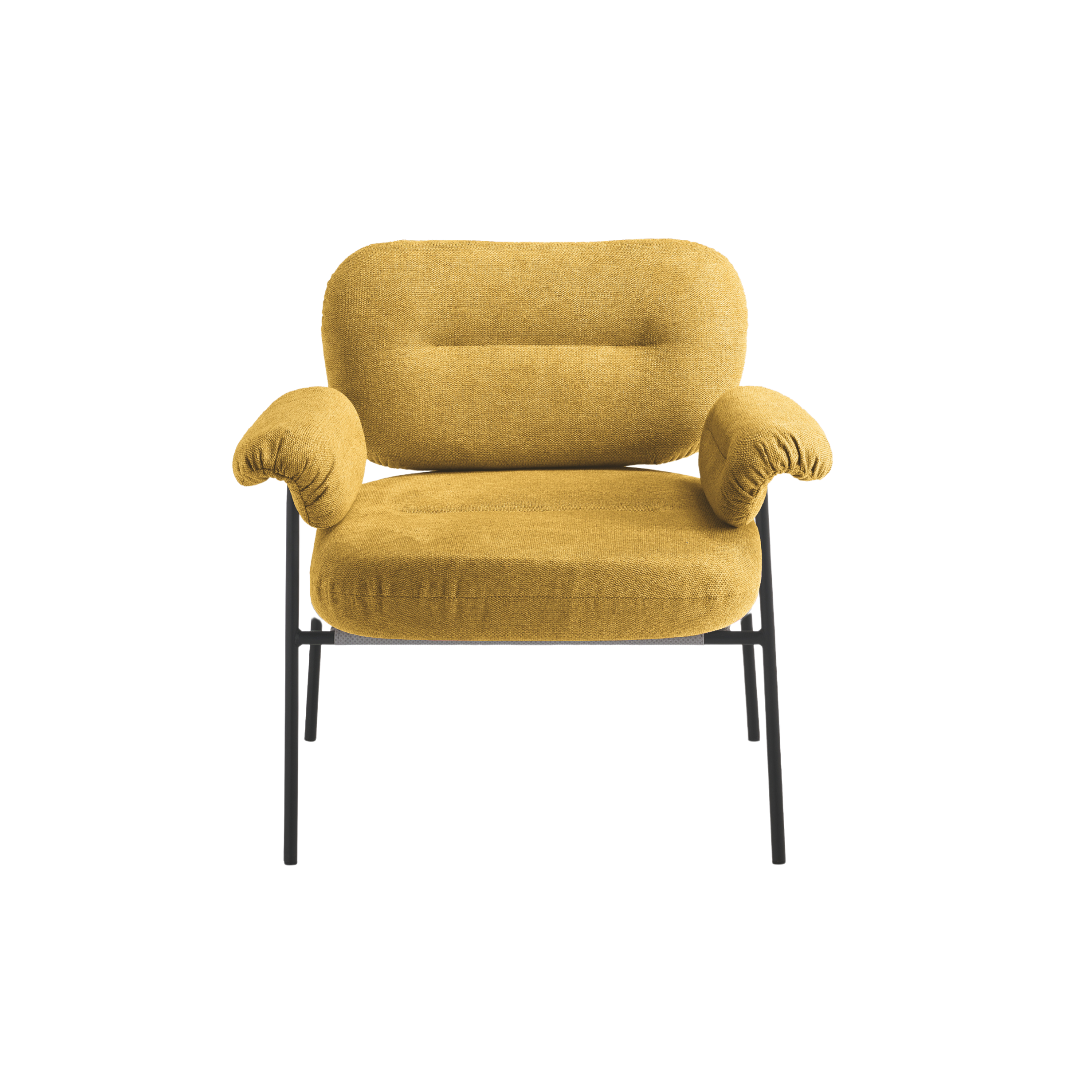Modern fabric armchair "Lumisera" with metal frame 80x79 cm 75h