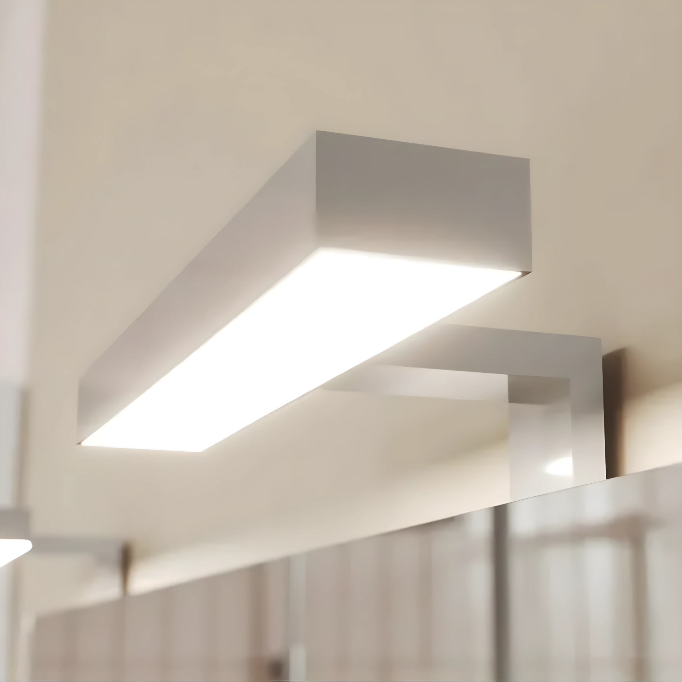 "Lunaris2" wall-hung bathroom cabinet with integrated sink and 2 modern doors with LED mirror