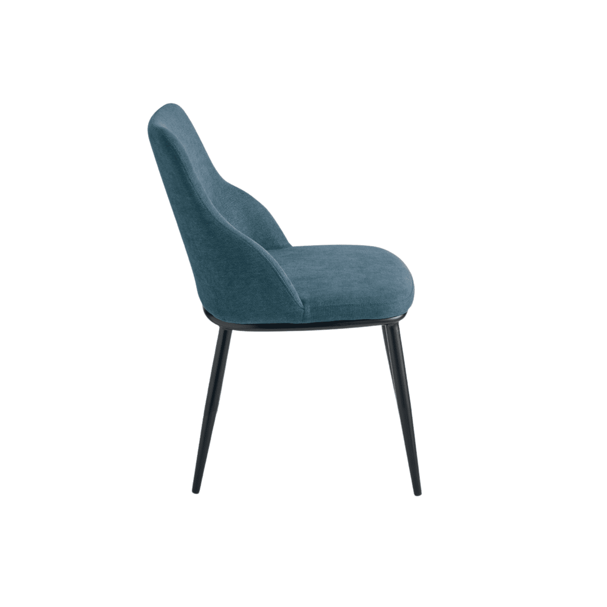 Set di sedie da pranzo in tessuto "Malvina" con struttura in metallo cm 48x62 85h - MondoViro