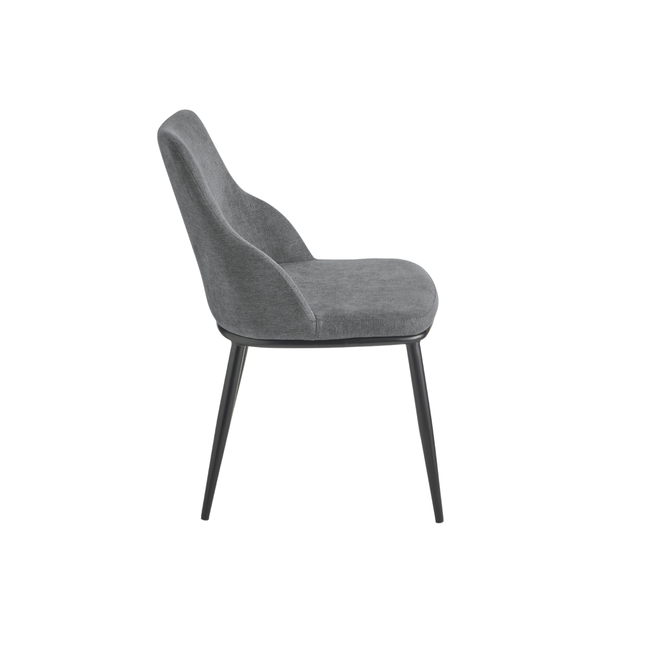 Set of "Malvina" fabric dining chairs with metal frame, 48x62 cm, 85 cm high