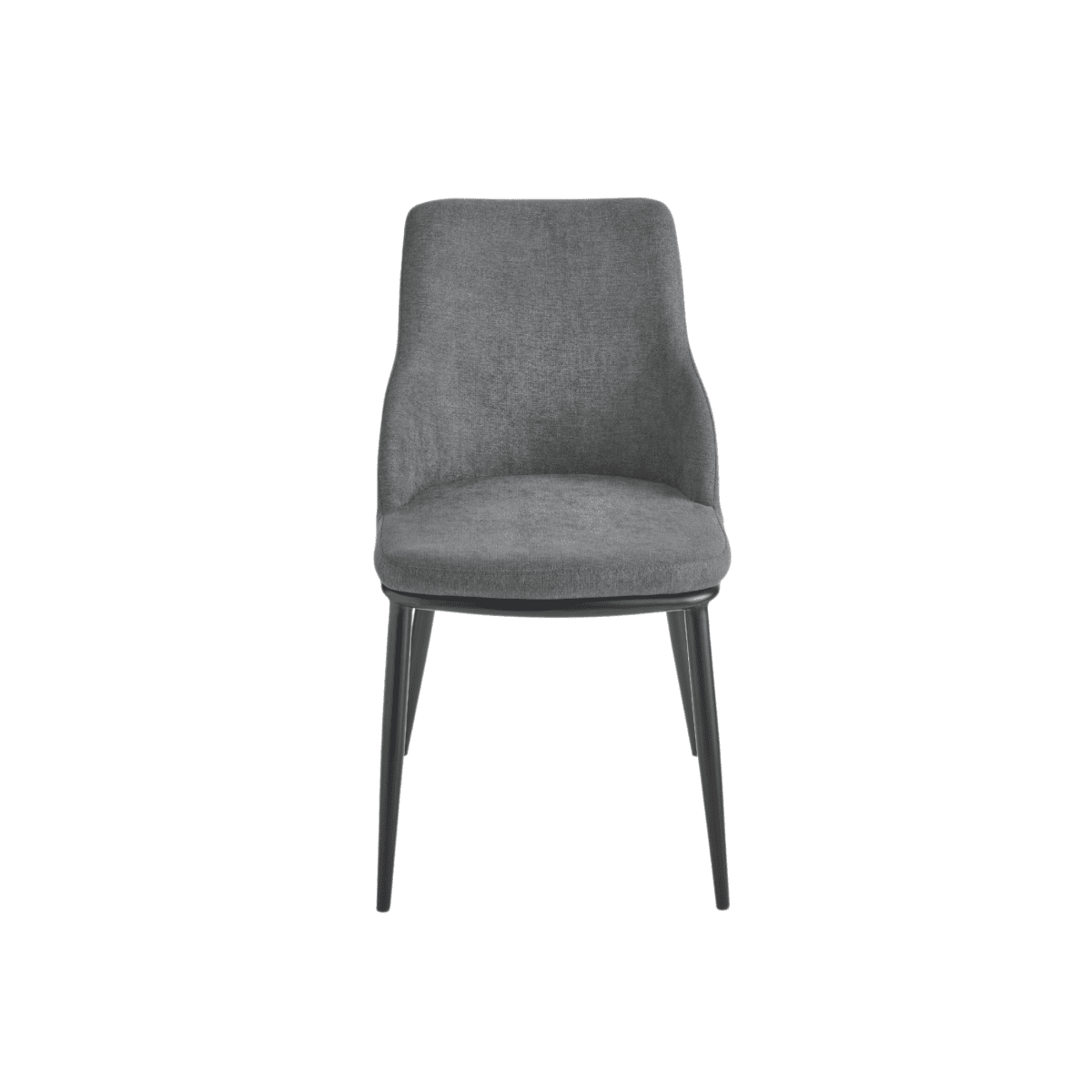 Set di sedie da pranzo in tessuto "Malvina" con struttura in metallo cm 48x62 85h - MondoViro