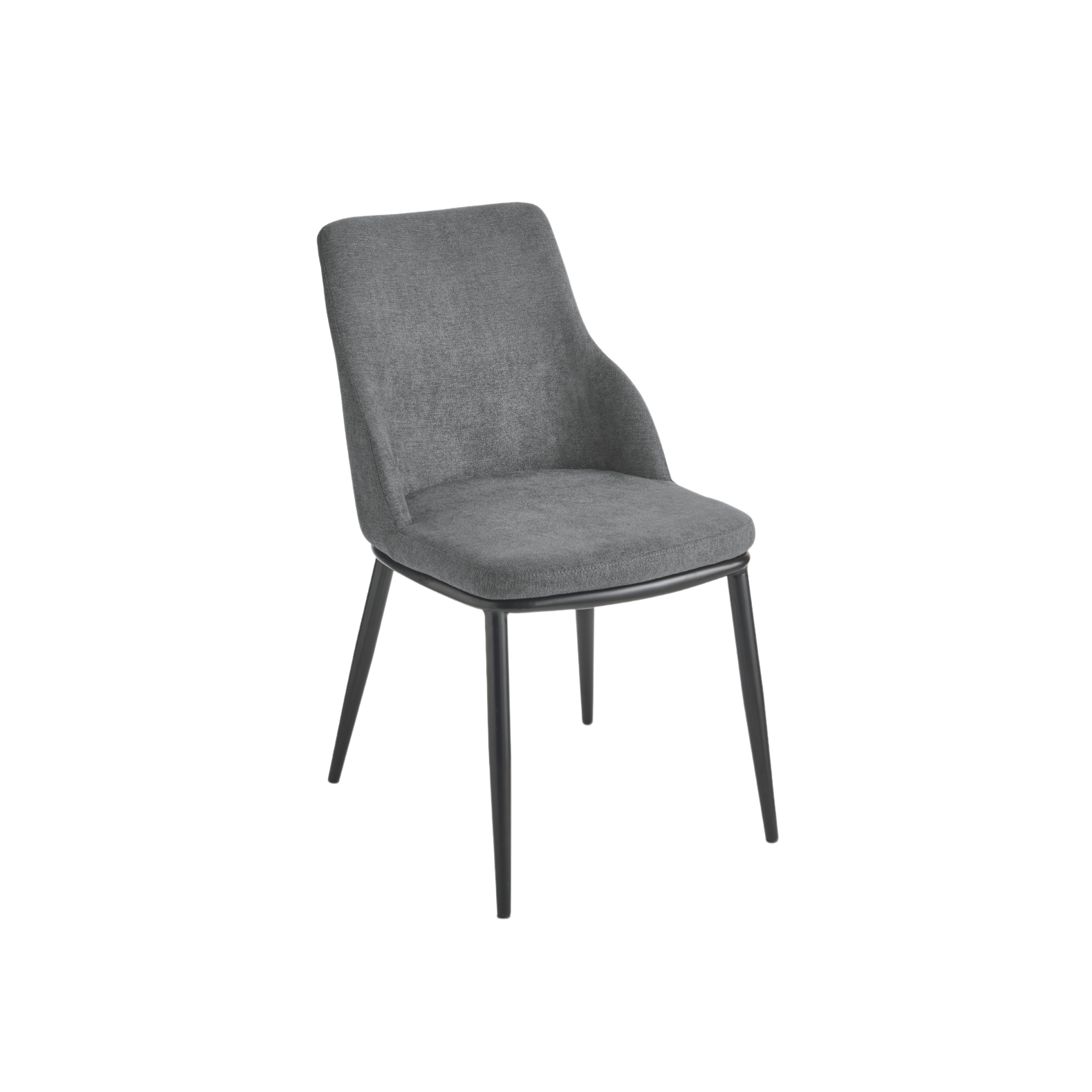 Set of "Malvina" fabric dining chairs with metal frame, 48x62 cm, 85 cm high