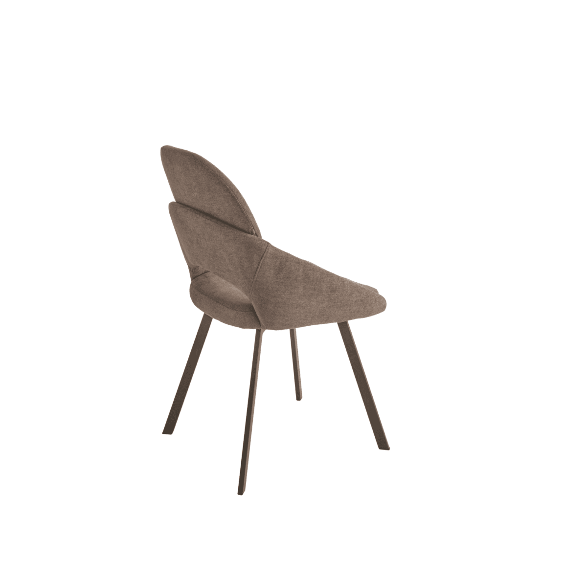 Set di sedie da pranzo "Dolly" imbottite in tessuto con struttura in metallo verniciato cm 56x56 90h - MondoViro