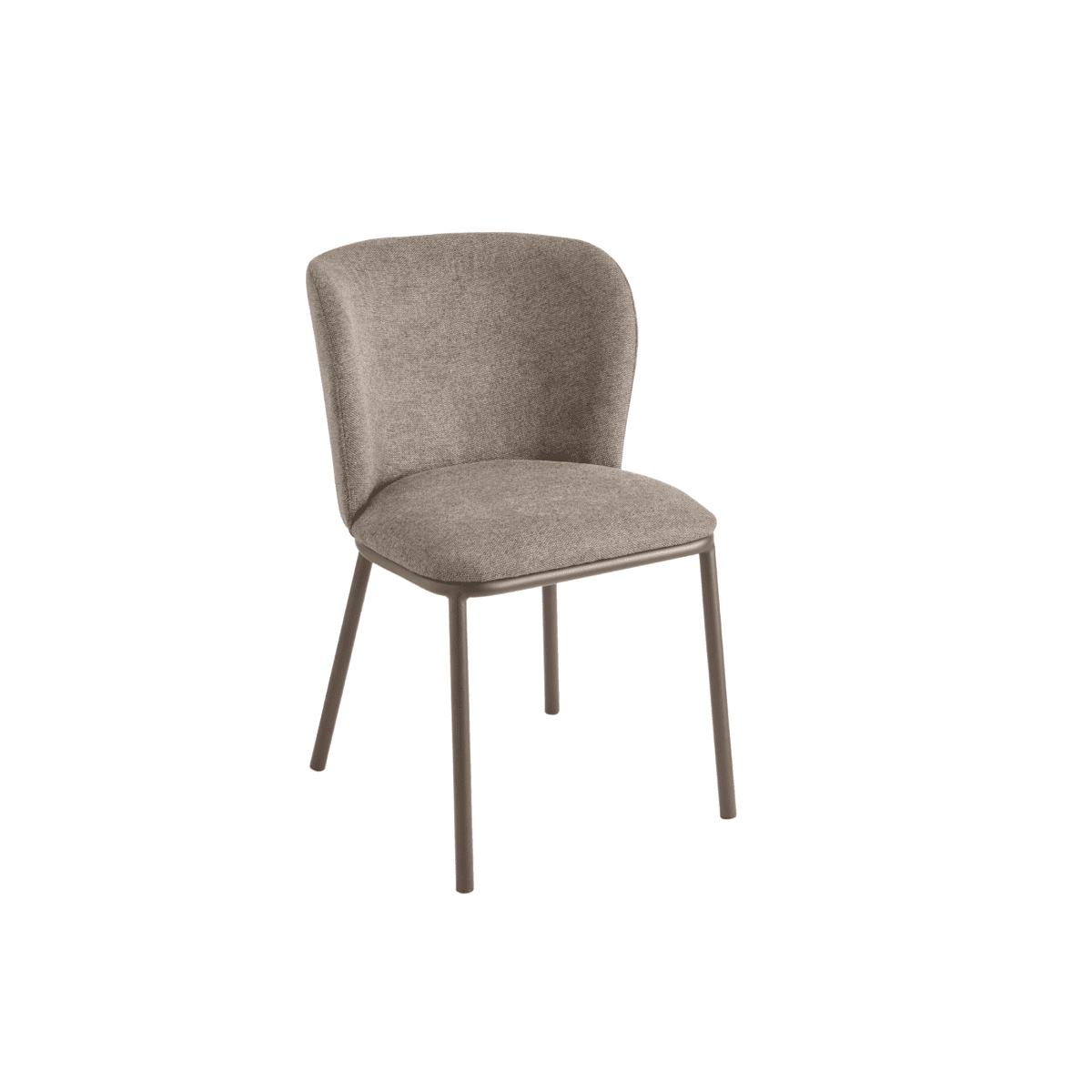 Set di sedie da pranzo "Riva" in tessuto imbottite con struttura in metallo cm 52x57 80h - MondoViro