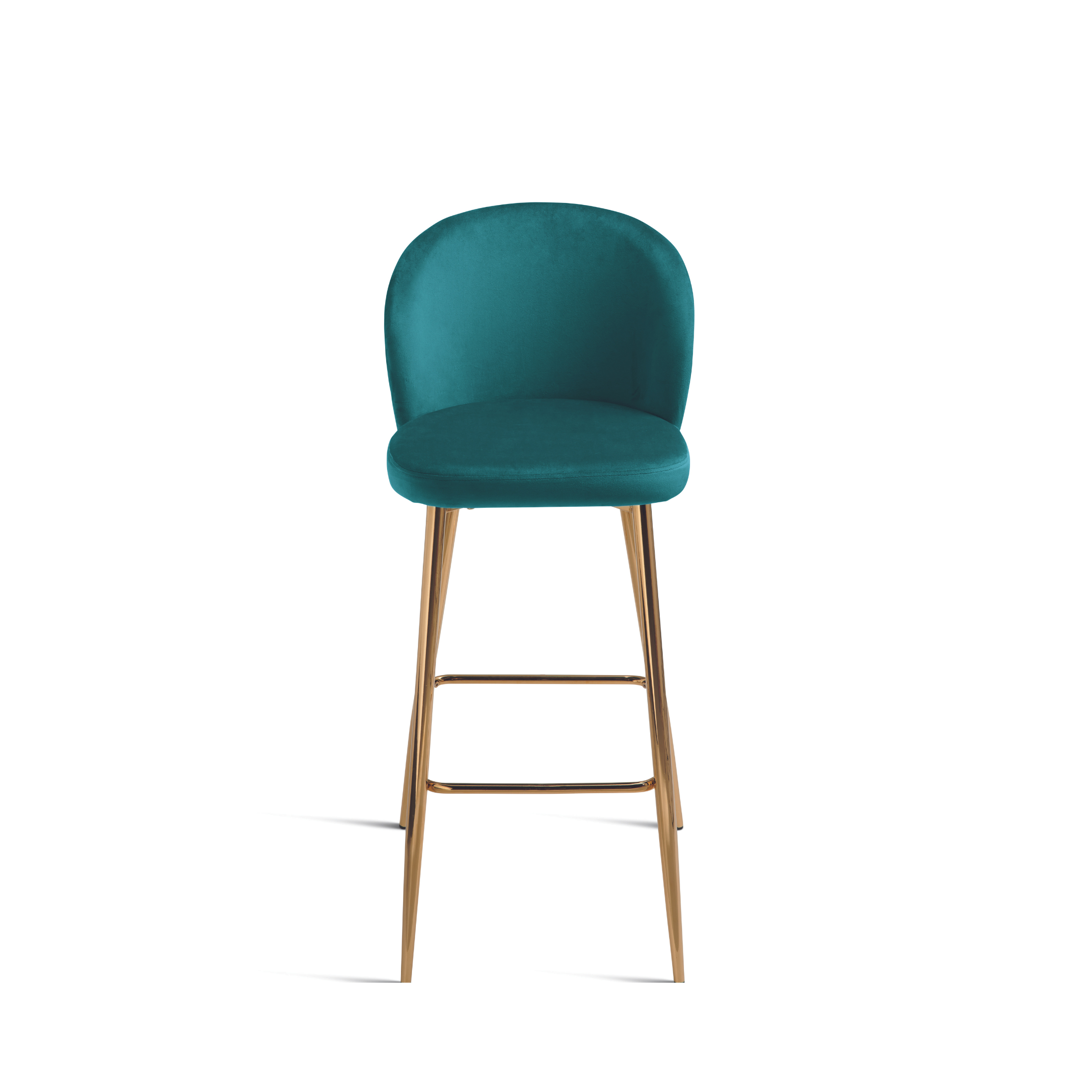 Set of "Jenny" velvet stools with gold metal frame, 48x53 cm, 93h