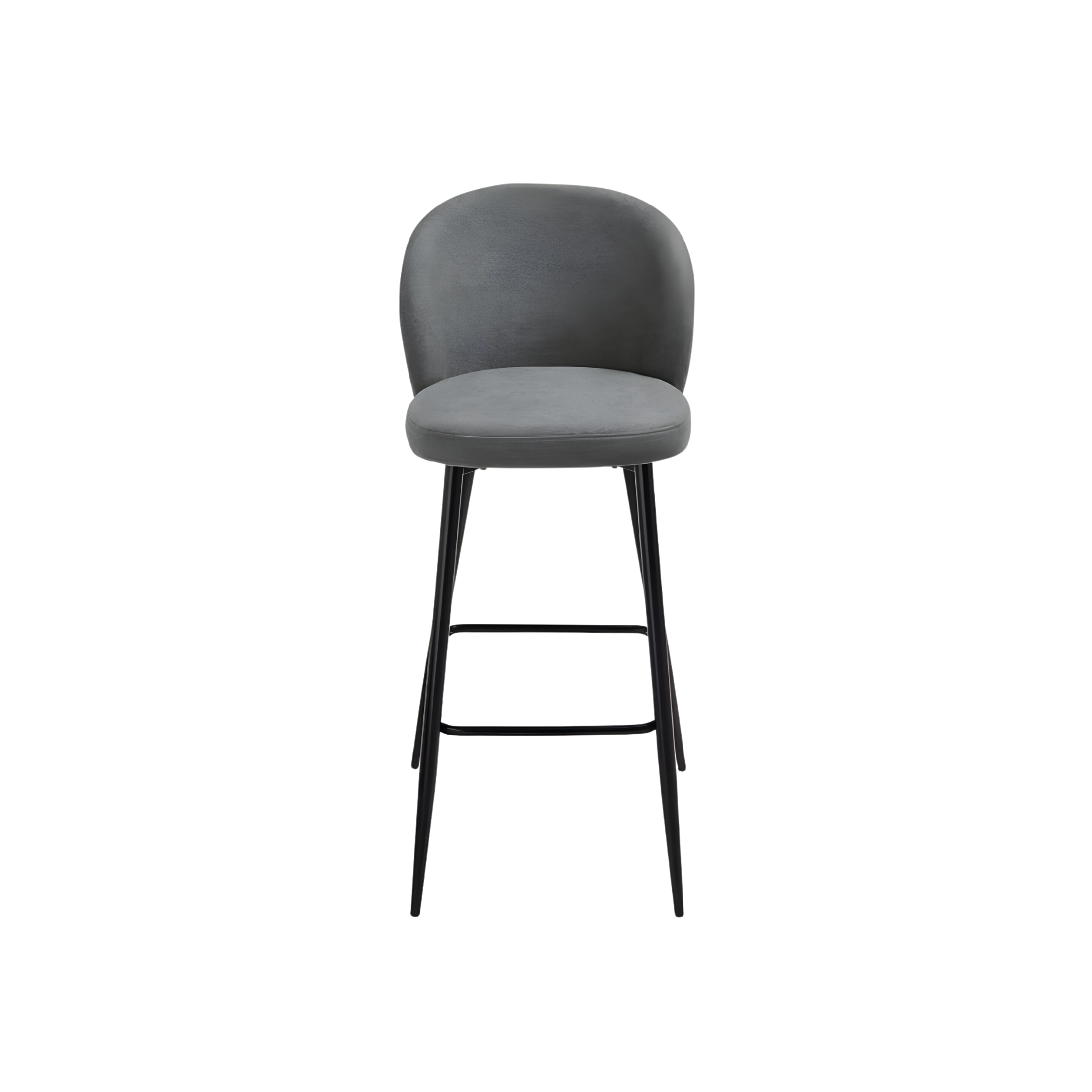 Set of modern high stools "Lizzy" in padded fabric cm 48x53 93h
