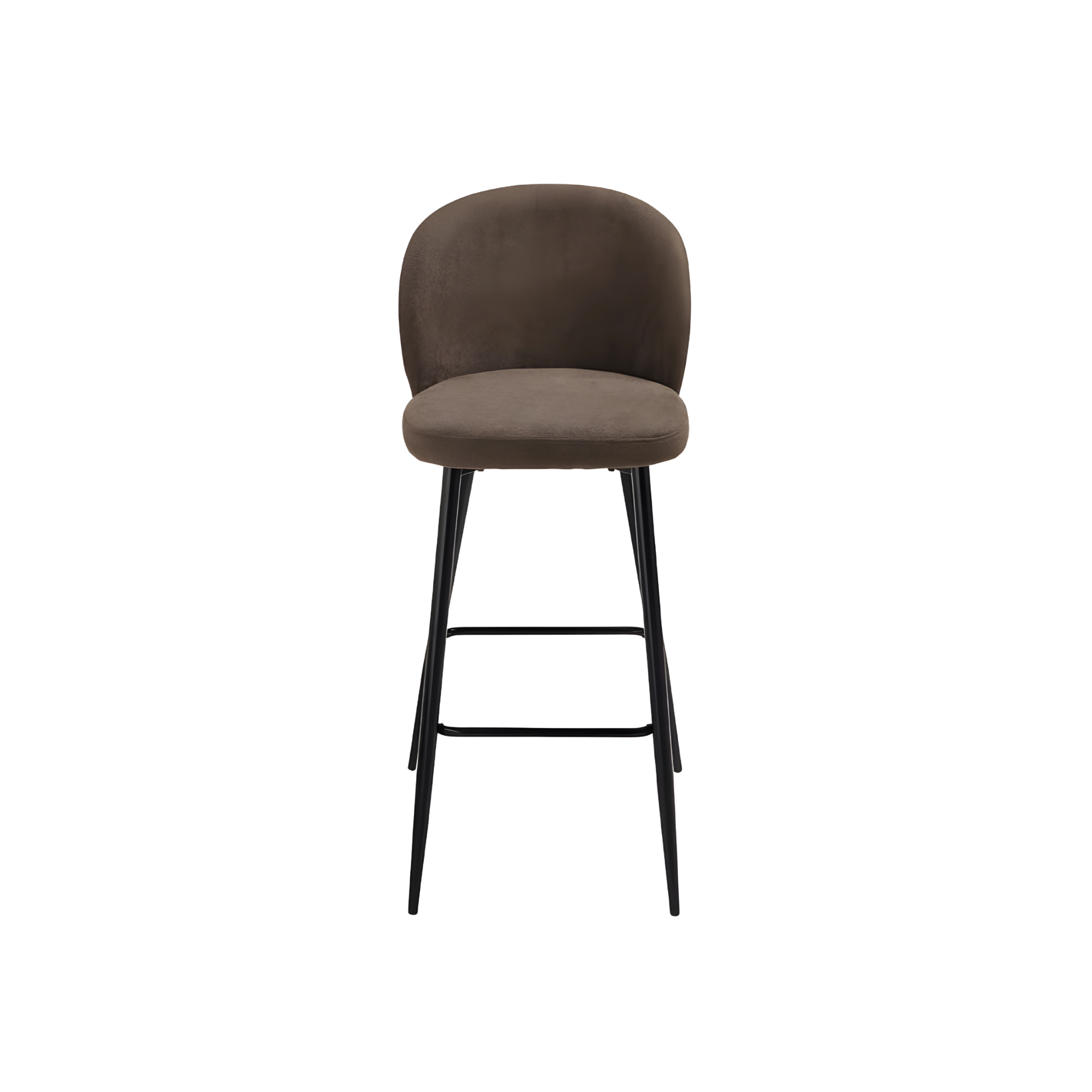 Set of modern high stools "Lizzy" in padded fabric cm 48x53 93h