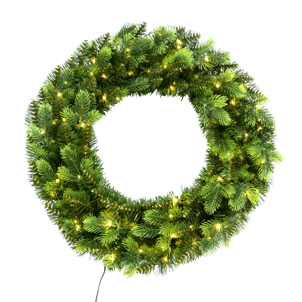 Ghirlanda "Madame" con microled retro porta natalizio in PE effetto real touch 120 cm - MondoViro