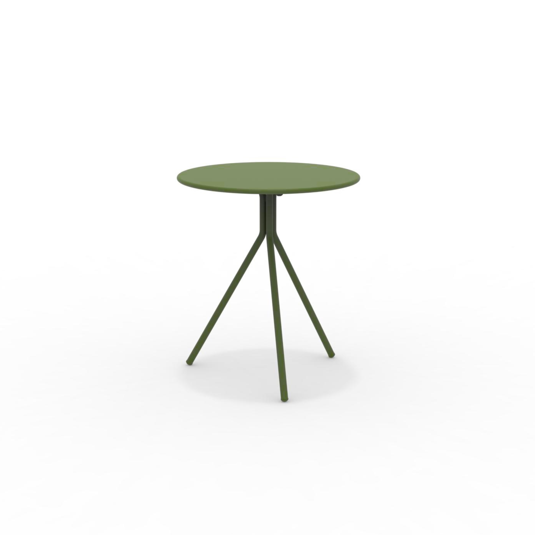Twist15 round galvanized metal garden table, 75 cm high, can be dismantled.