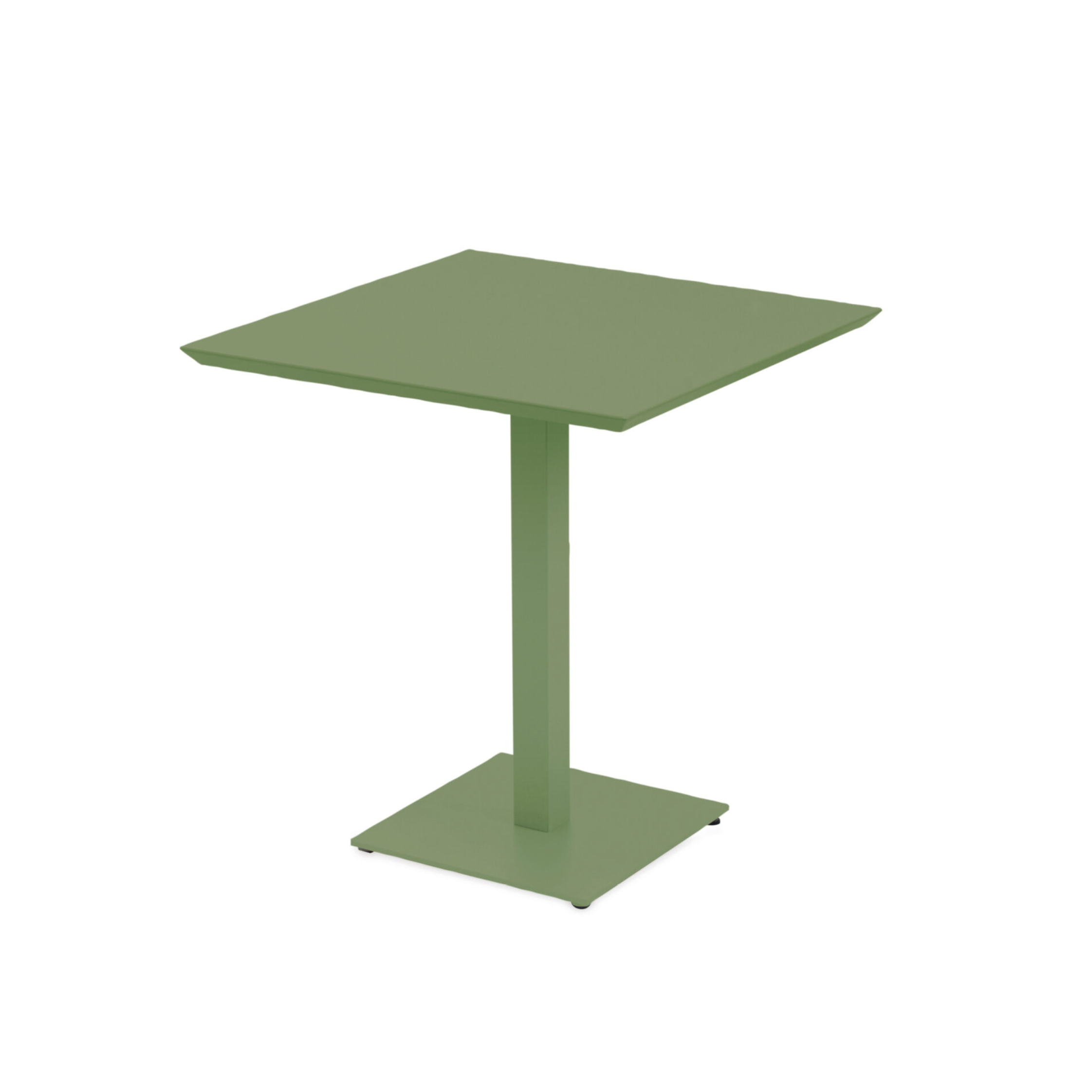 Mogan square galvanized metal garden table, 75 cm high