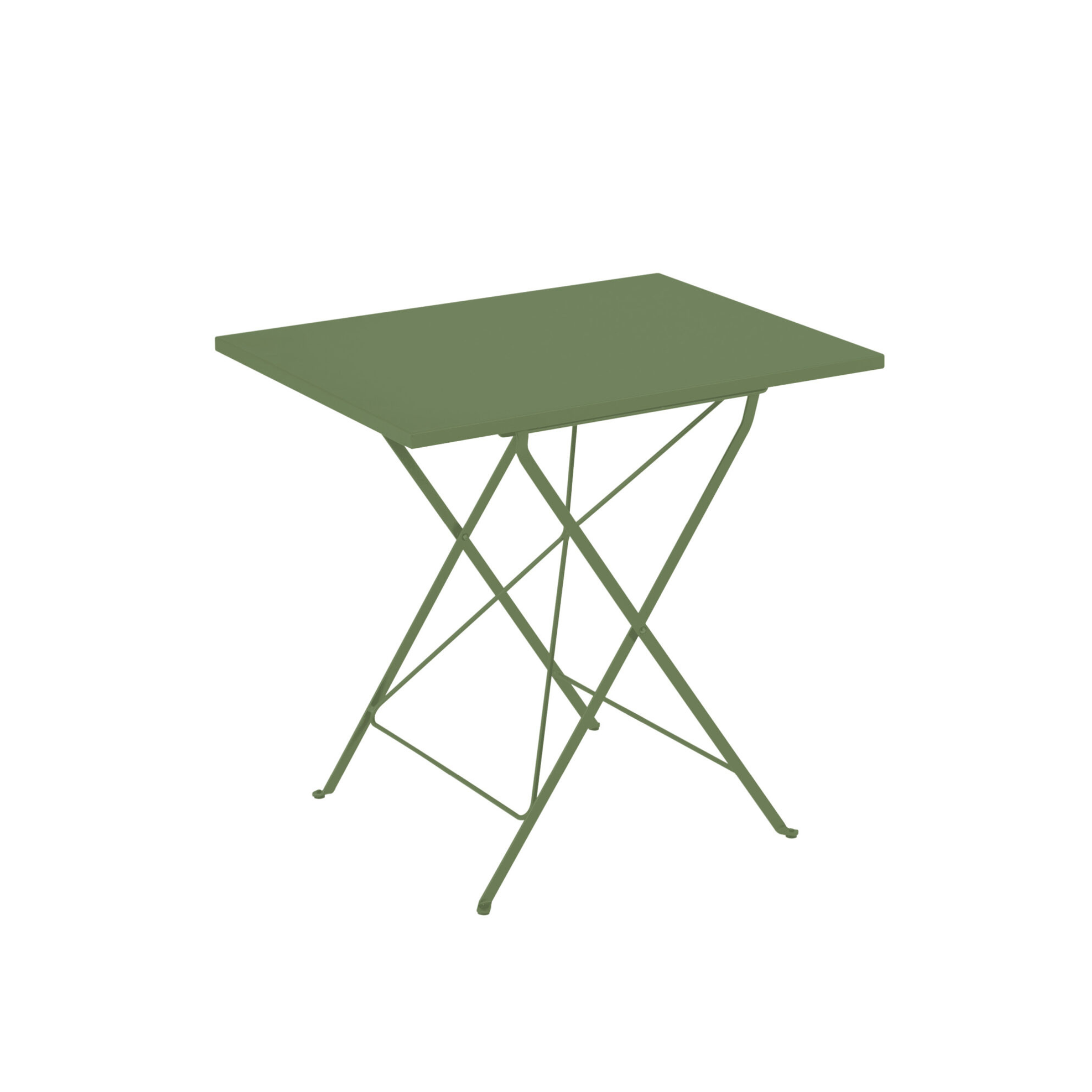 "Step" folding square table in galvanized metal for the garden, height 75 cm