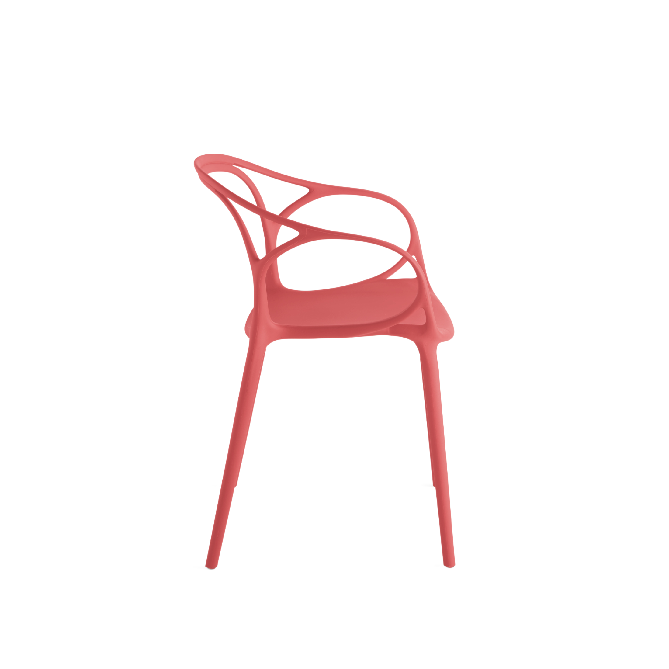 Set of modern "Mistral" dining chairs in versatile polypropylene, 57x55 cm, 80 cm high.
