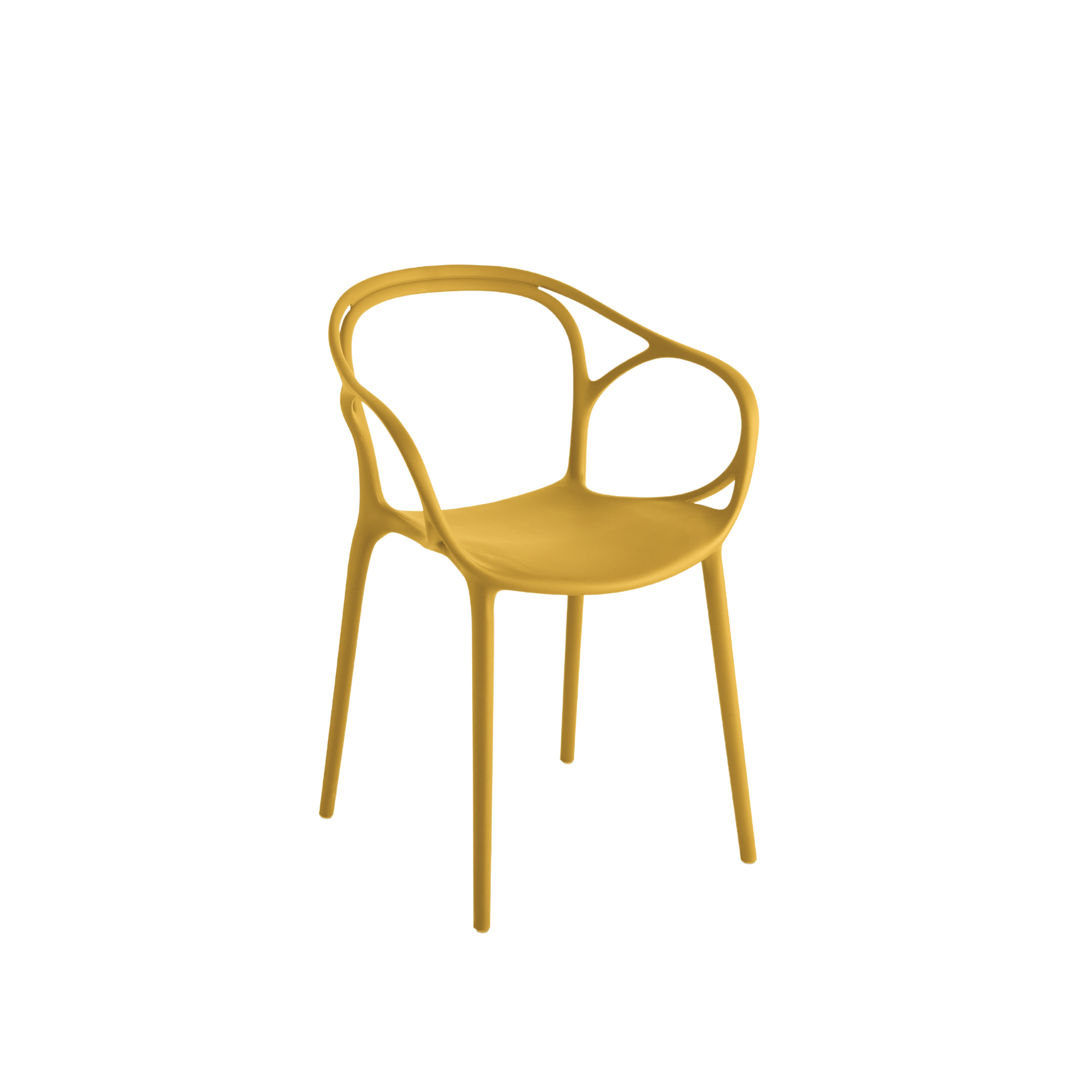 Set of modern "Mistral" dining chairs in versatile polypropylene, 57x55 cm, 80 cm high.