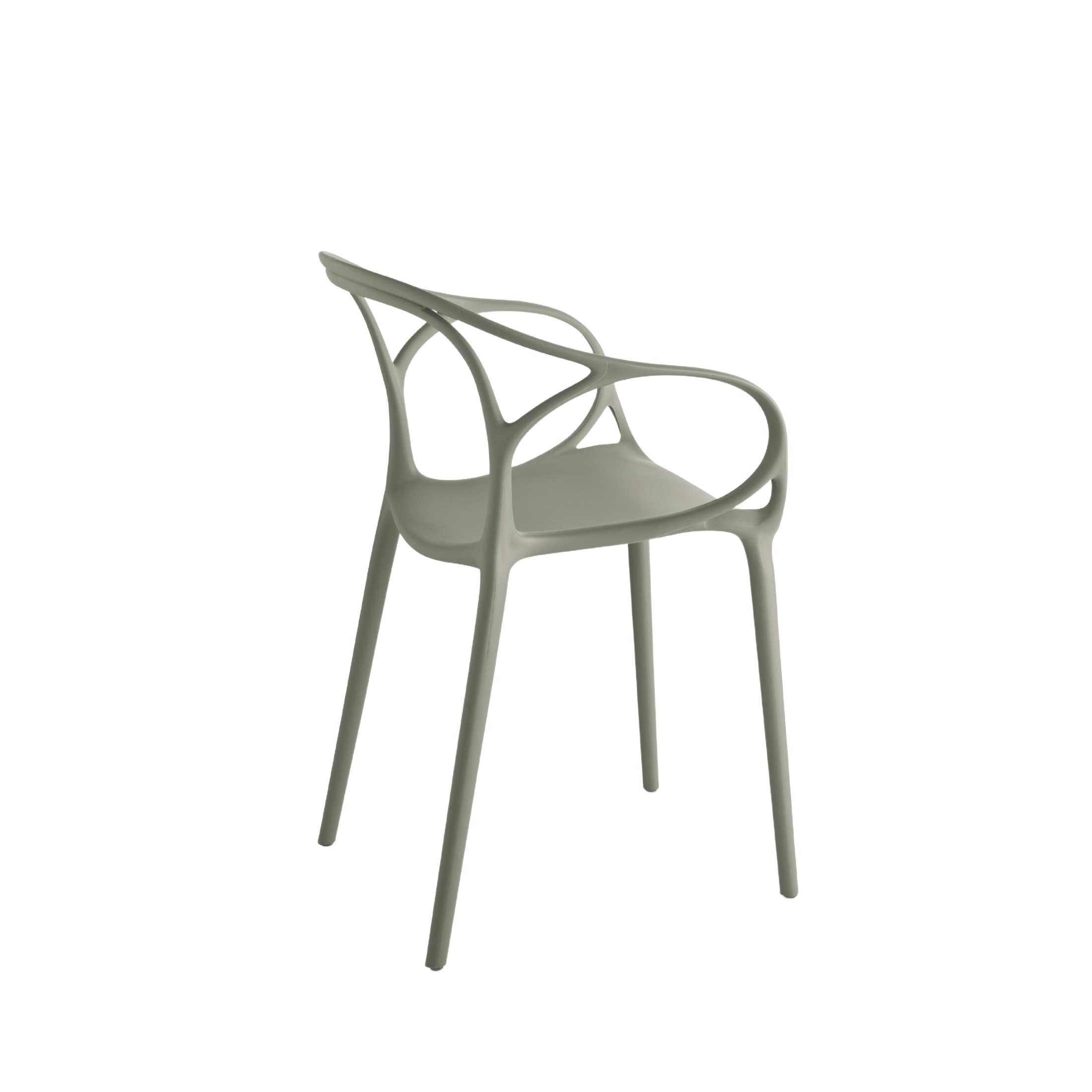 Set of modern "Mistral" dining chairs in versatile polypropylene, 57x55 cm, 80 cm high.