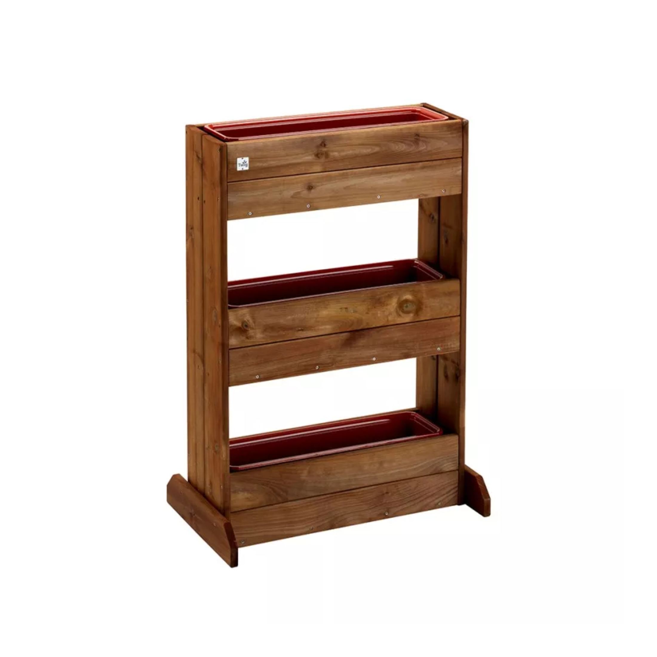 Straight vertical wooden planter "Muse" for garden or balcony, 71x43 cm, 103 cm high