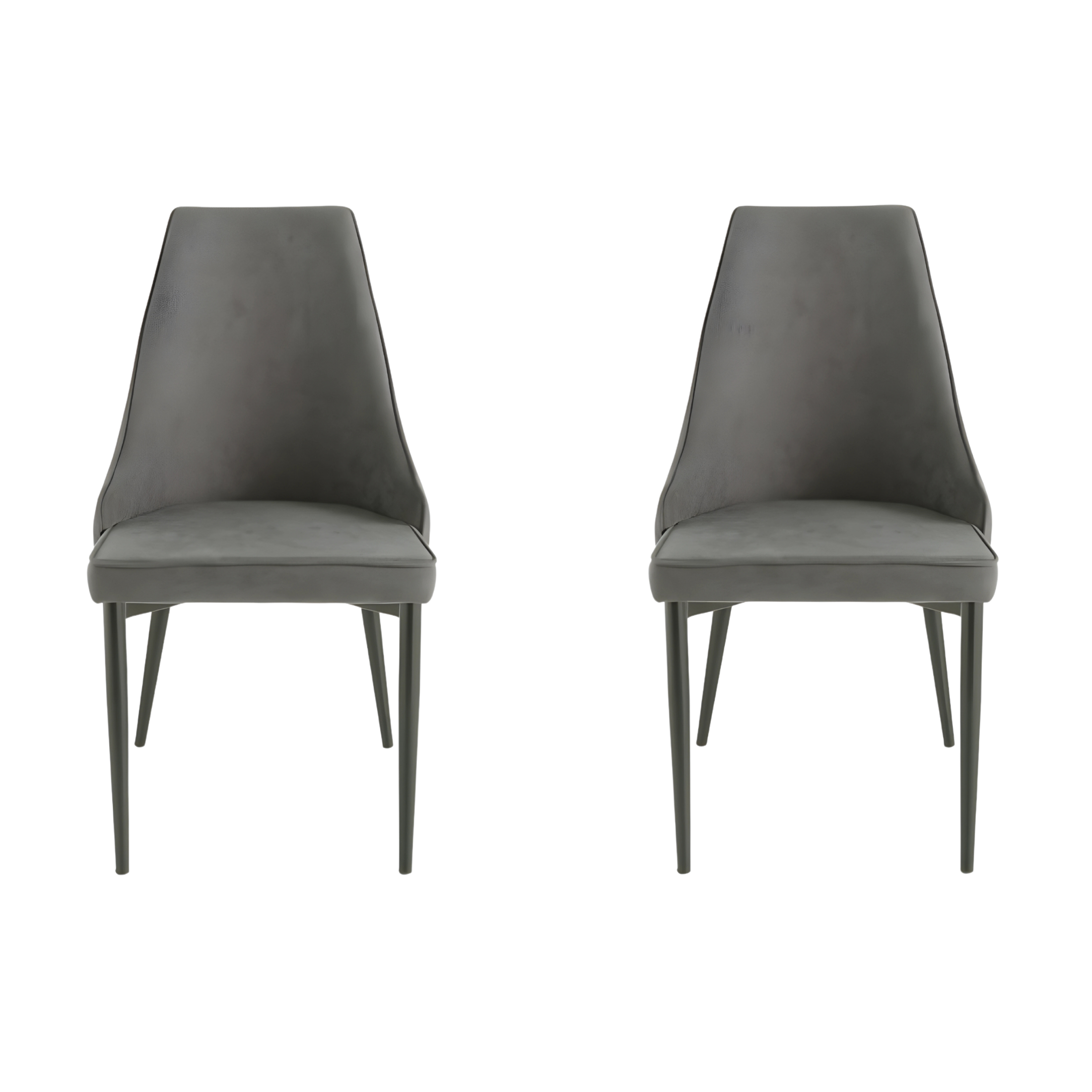 Set of elegant dining chairs in "Keri" fabric with painted metal base, 50x60 cm, 88h