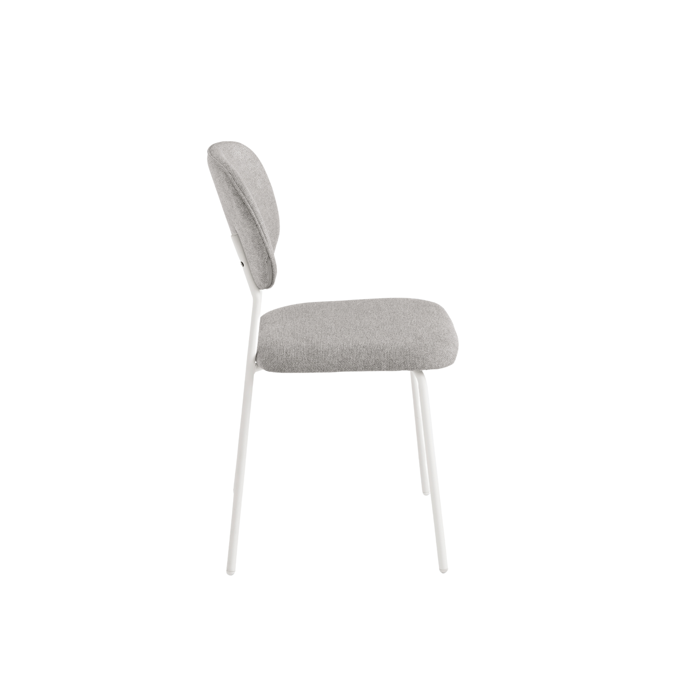 Set of modern "Nika" chairs with fabric upholstery and metal frame, 48x54 cm, 86h