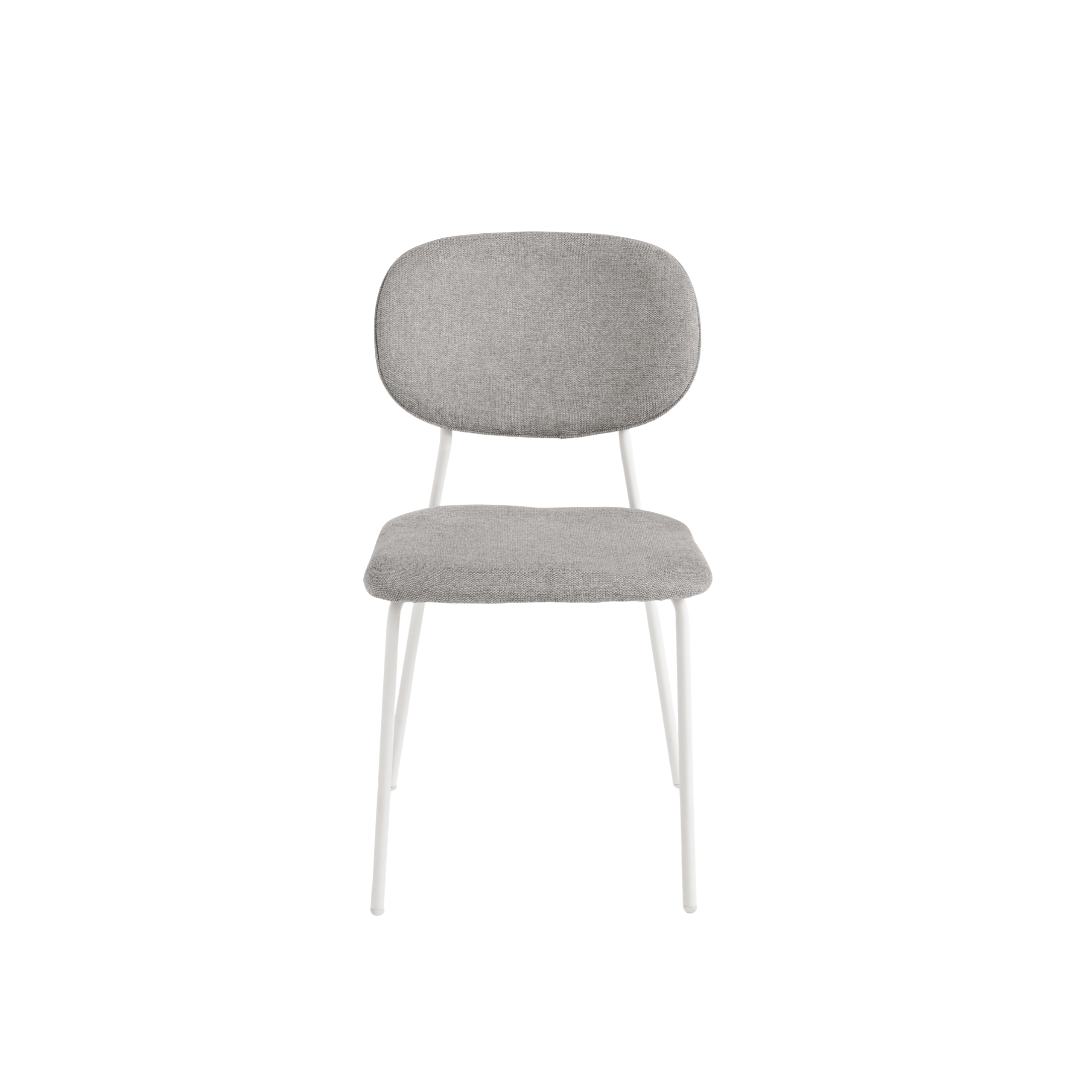 Set of modern "Nika" chairs with fabric upholstery and metal frame, 48x54 cm, 86h