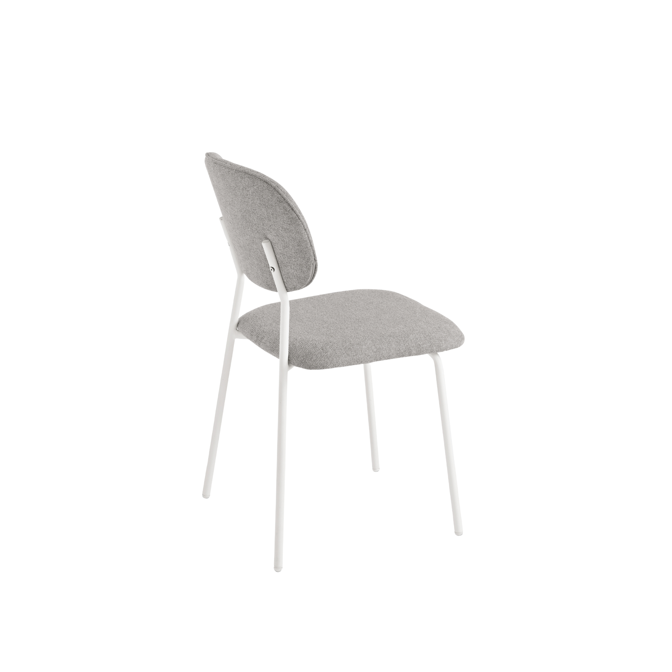 Set of modern "Nika" chairs with fabric upholstery and metal frame, 48x54 cm, 86h