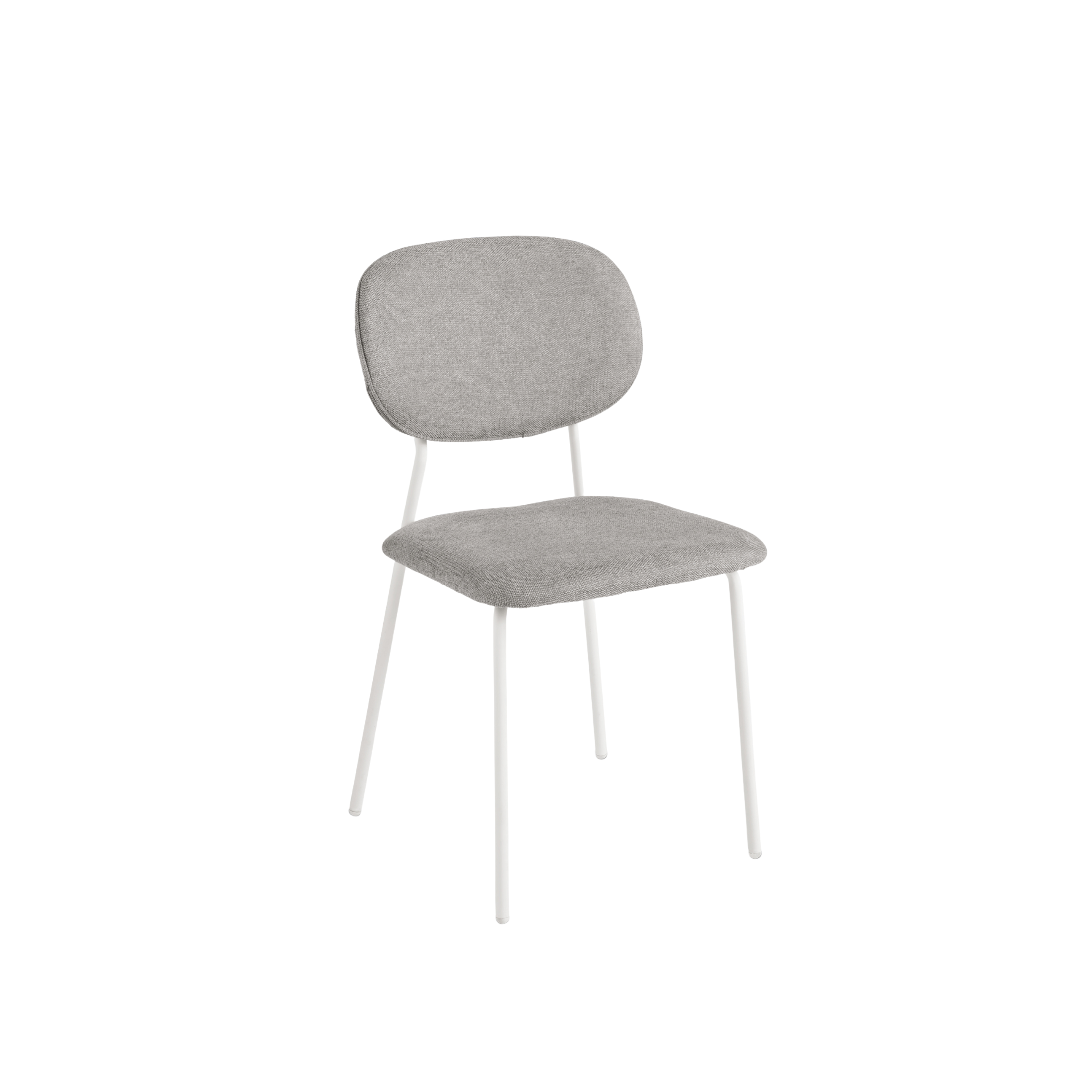 Set of modern "Nika" chairs with fabric upholstery and metal frame, 48x54 cm, 86h