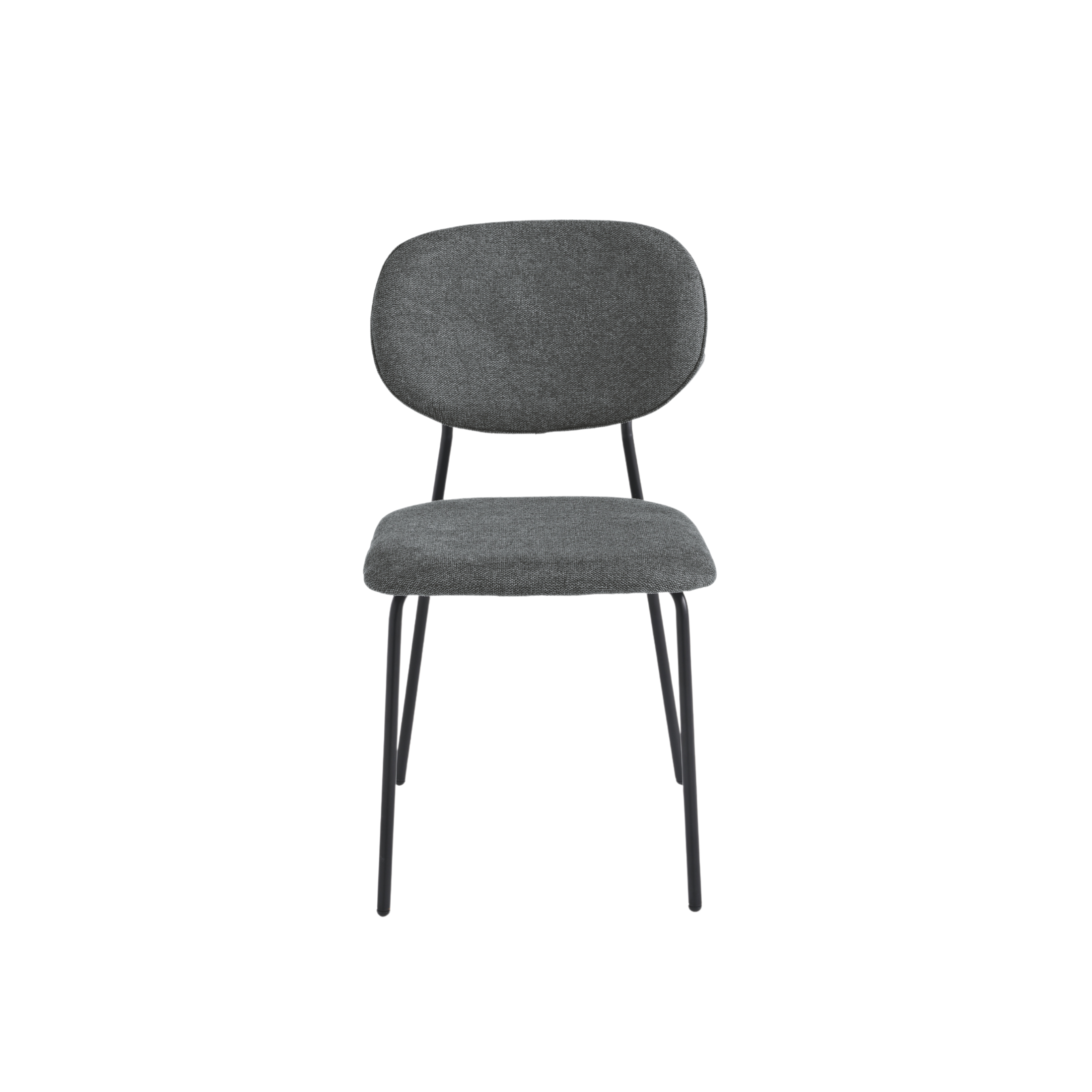 Set of modern "Nika" chairs with fabric upholstery and metal frame, 48x54 cm, 86h