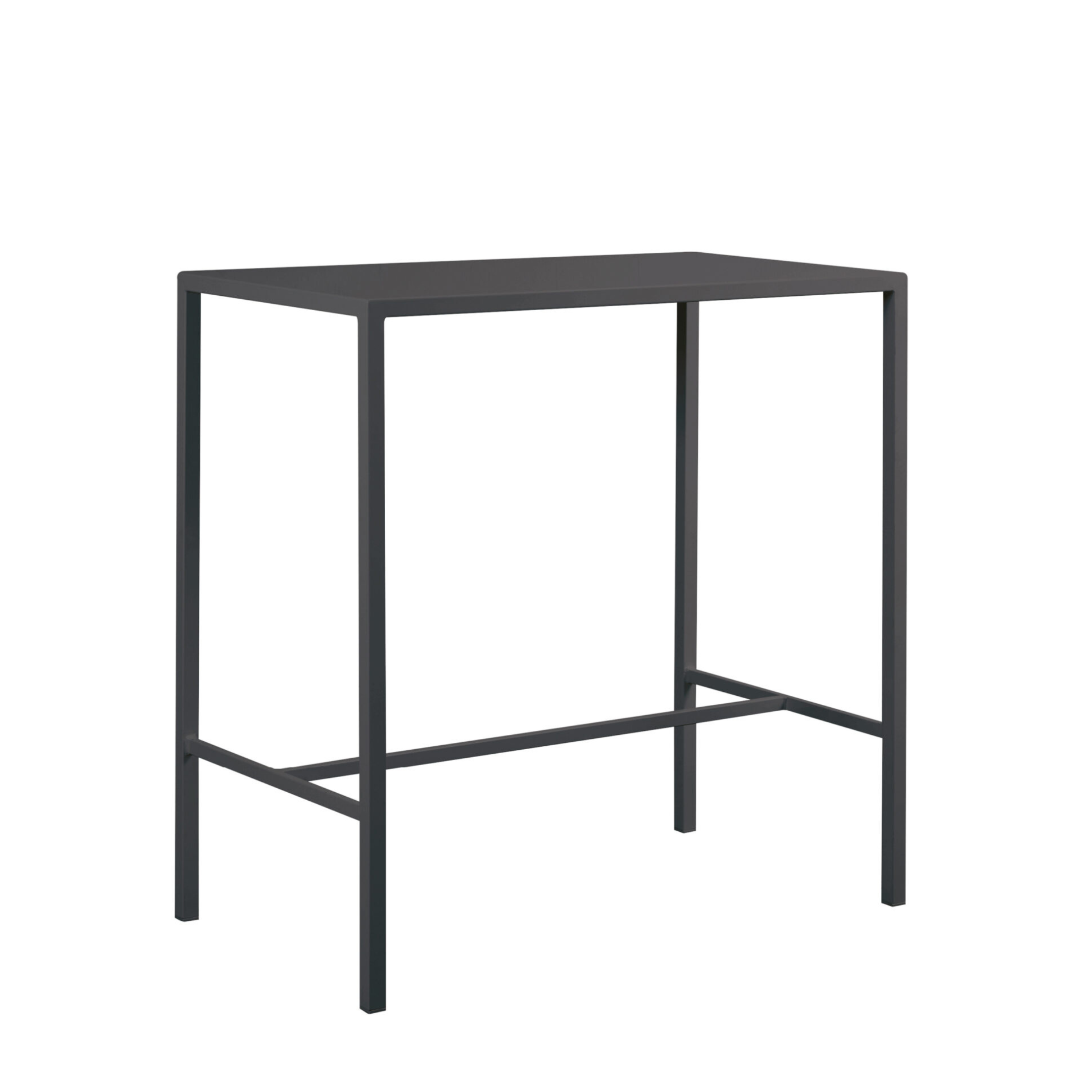 Mesa alta "Seaside" de metal pintado para bares y jardines modernos, h 110 cm