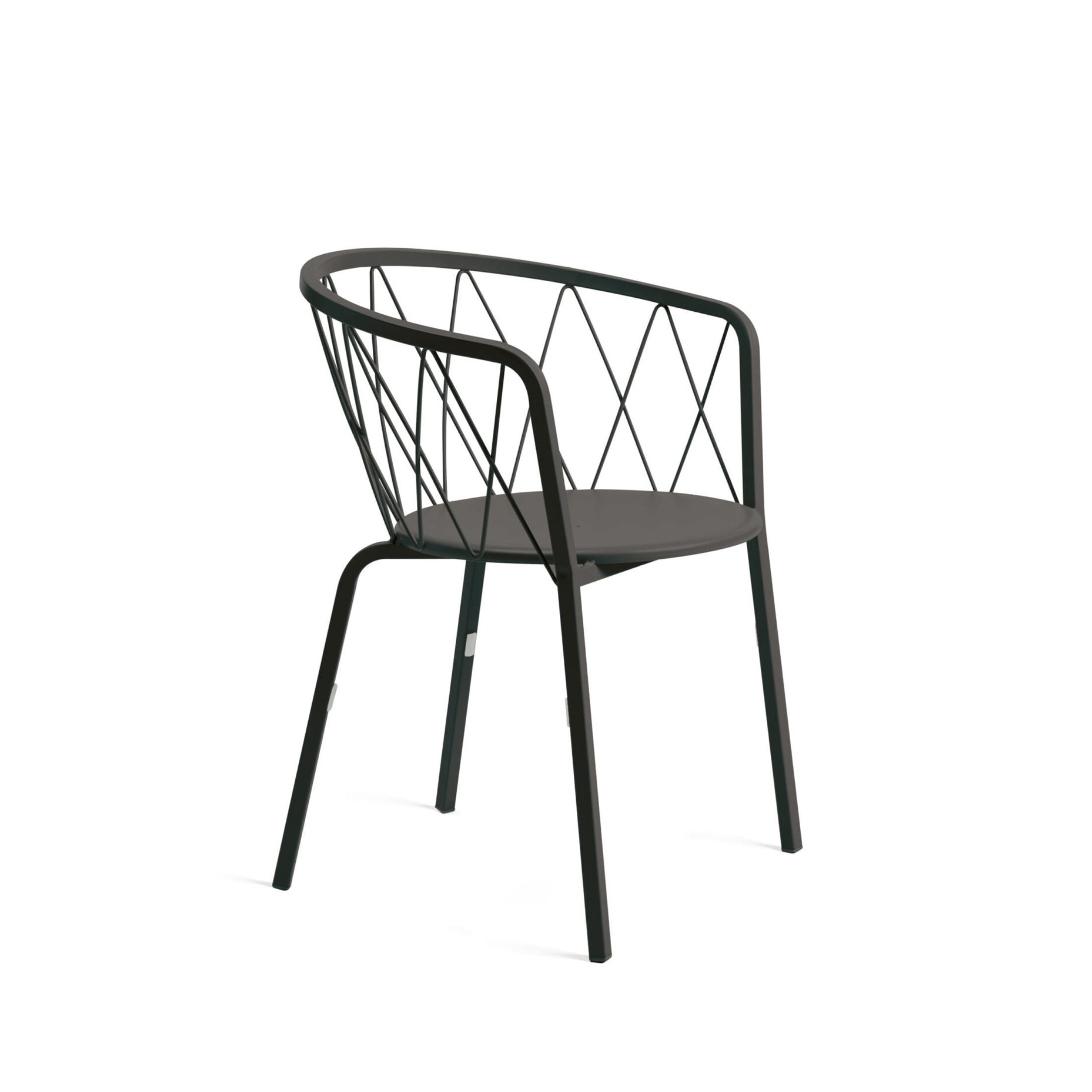 Set of stackable painted metal garden chairs "Daisy" 57x55 cm 75h