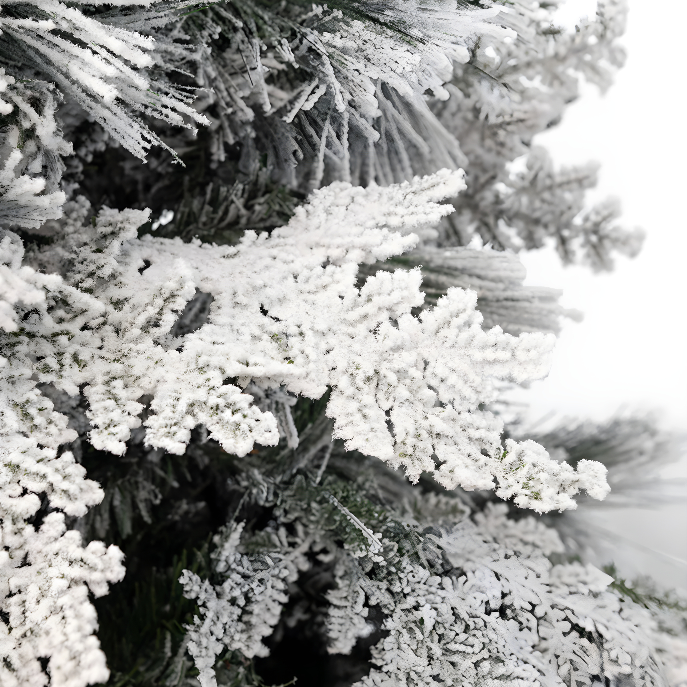Árbol de Navidad nevado con piñas "Sleet" en PE efecto Real Touch + PP 240cm de alto