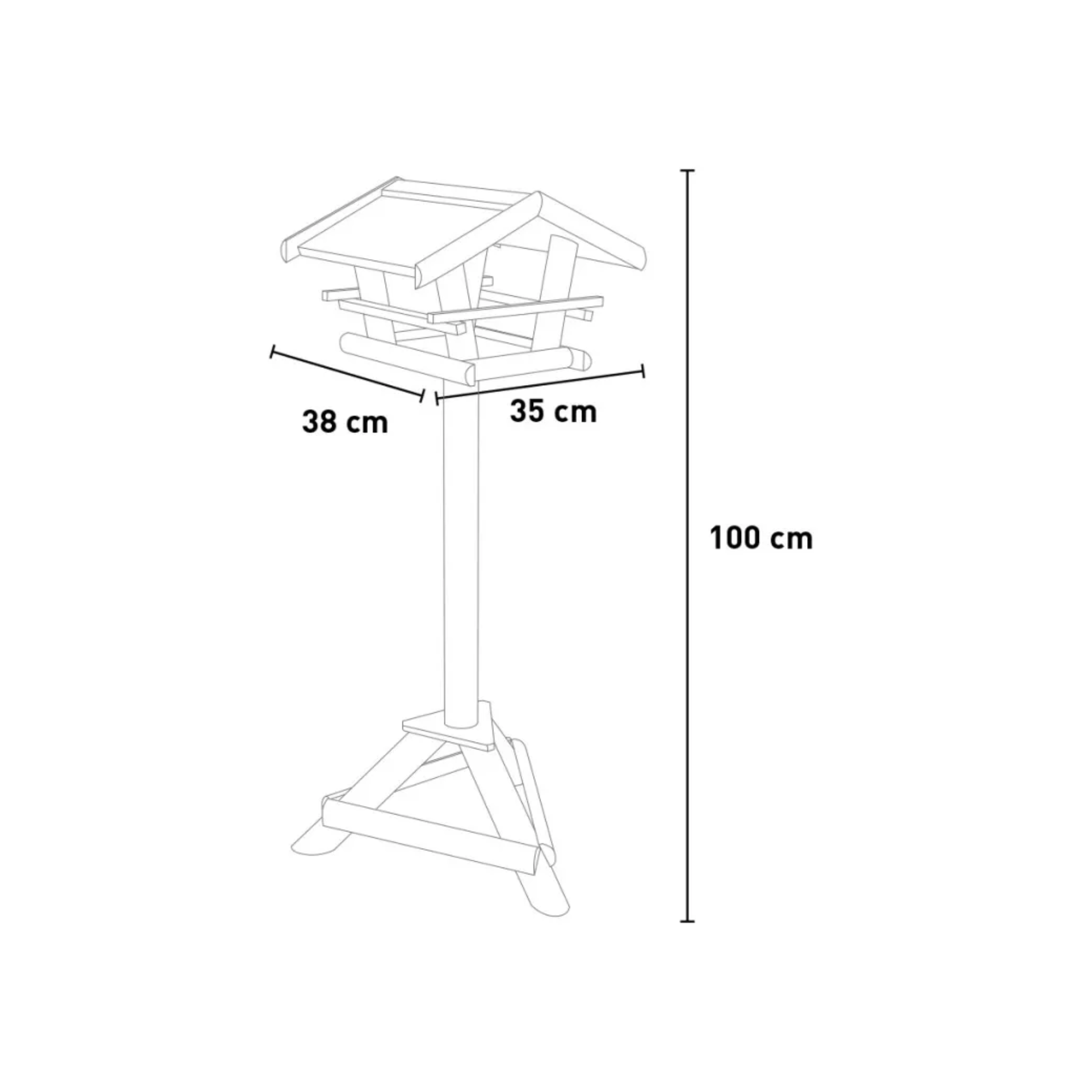 "Noel" FSC bird feeder, 35x38 cm, 100 cm high