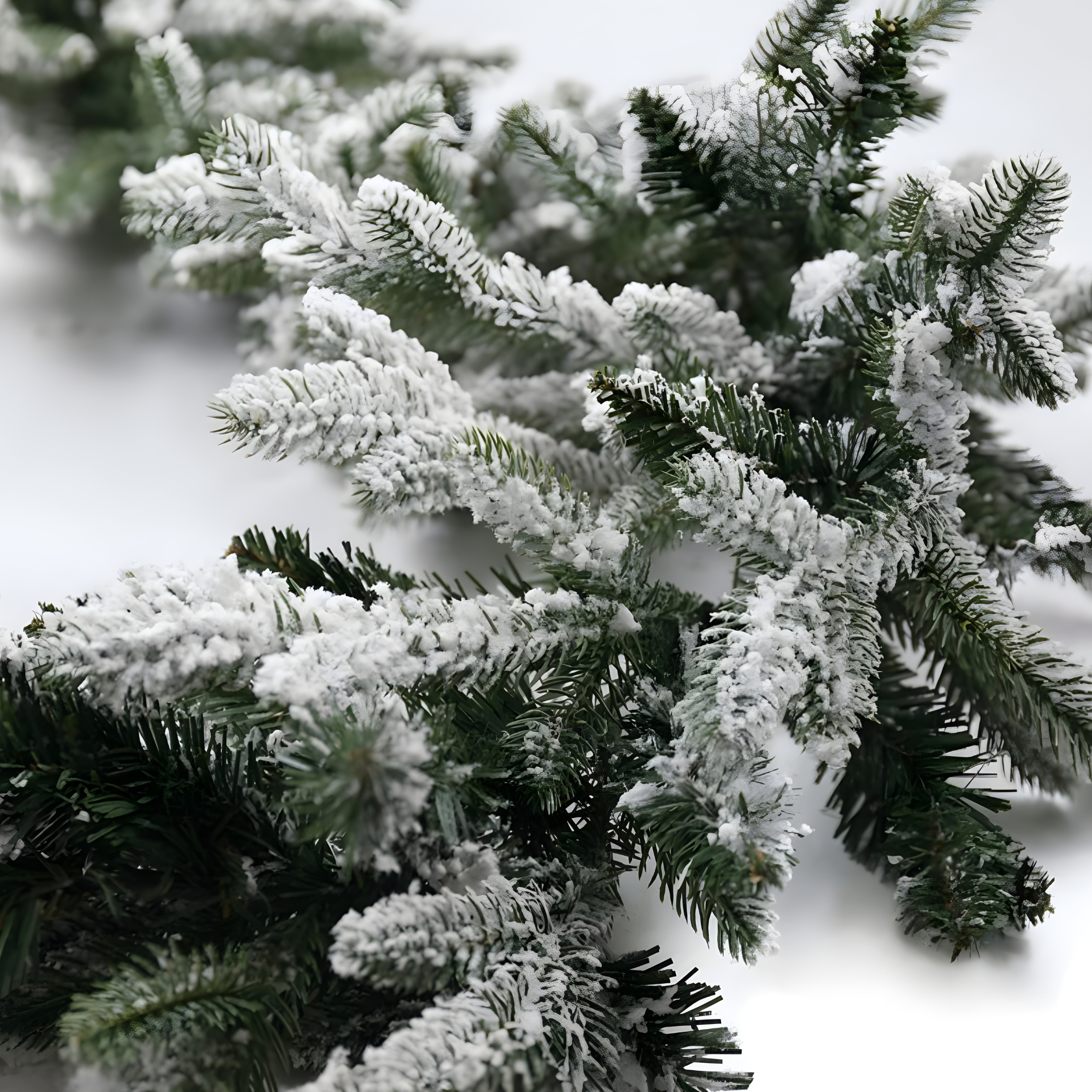 "Noel" outdoor snowy garland in PE with Real Touch + Flock effect, 270 cm