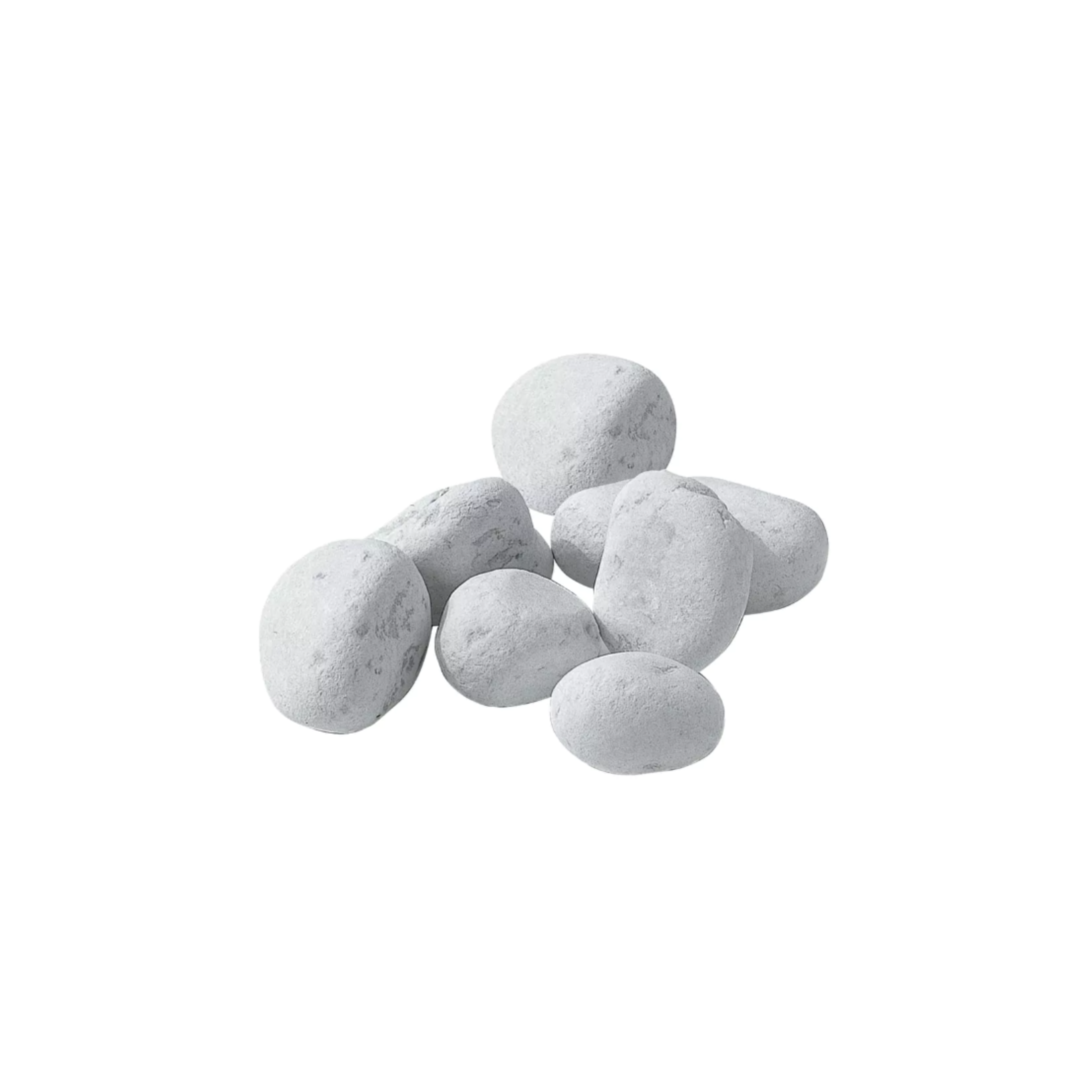 White Carrara marble pebbles for garden decoration in 20 kg bags
