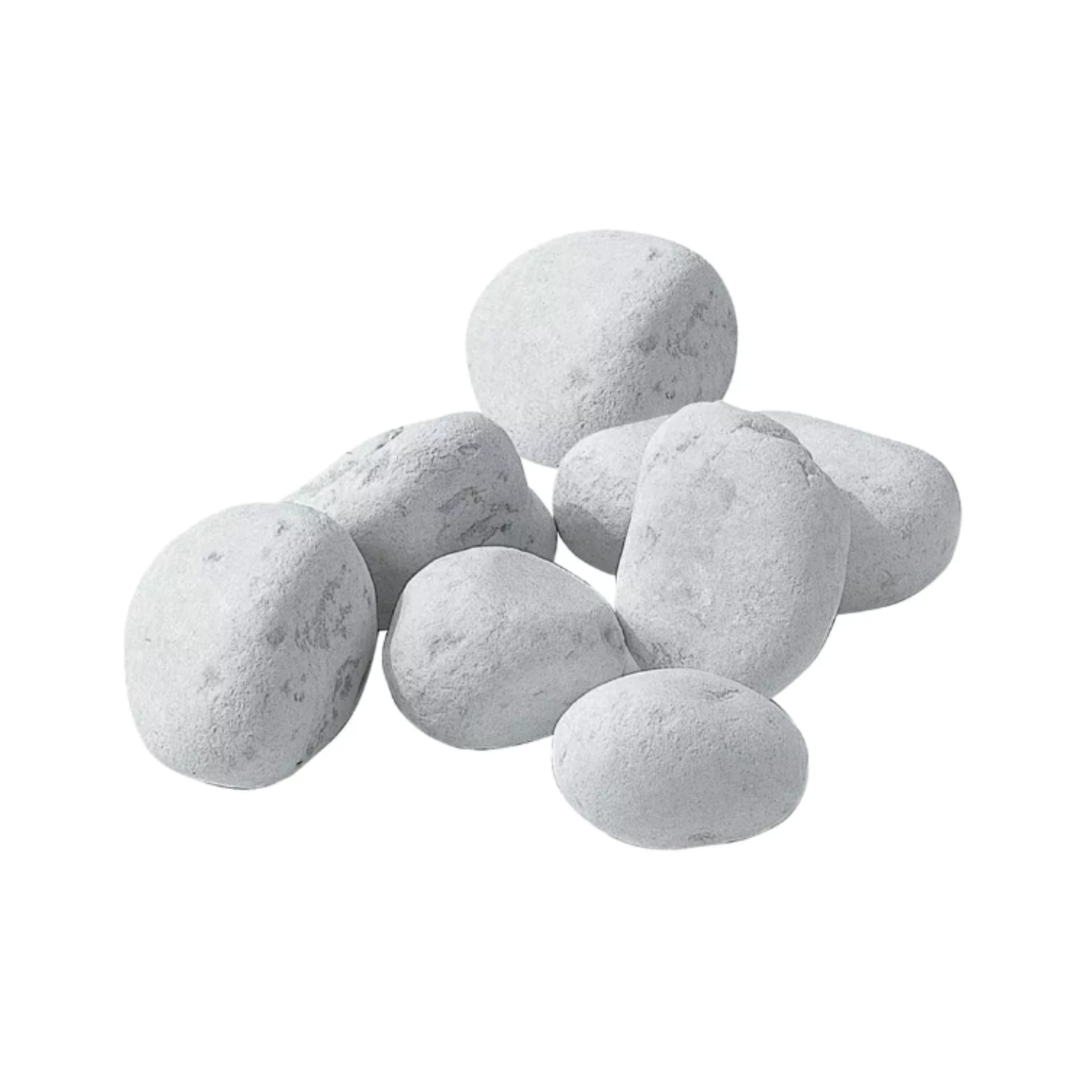 White Carrara marble pebbles for garden decoration in 20 kg bags