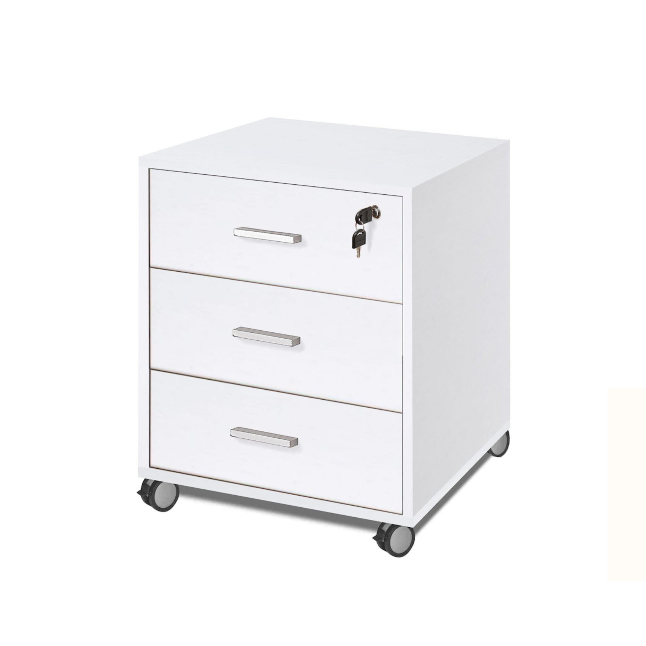 3-drawer "Drop" desk unit with wheels, 50x41 cm, 70 cm high