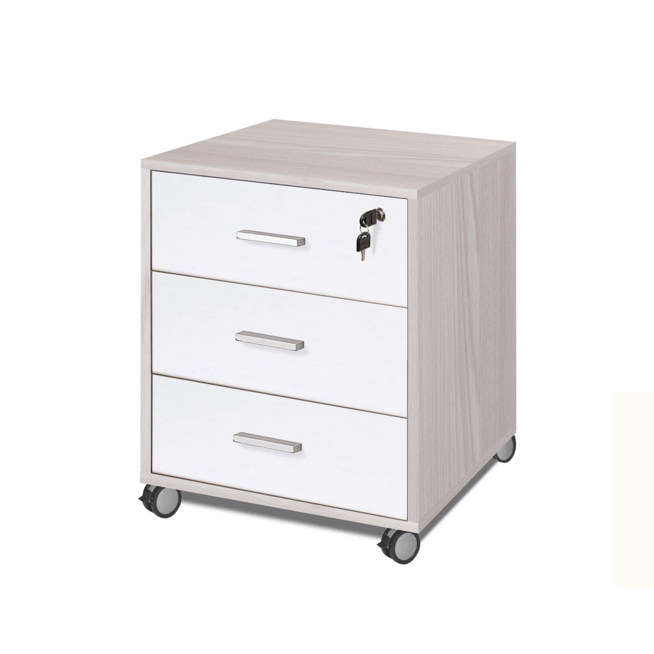 3-drawer "Drop" desk unit with wheels, 50x41 cm, 70 cm high