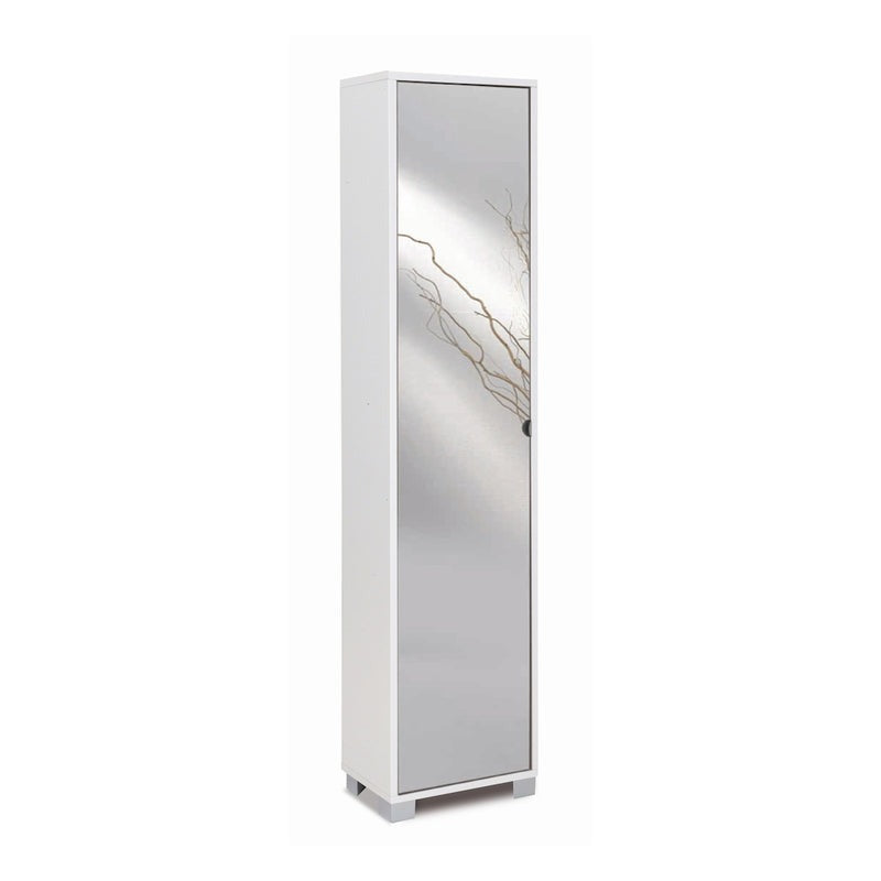 Mirror1 column with 1 mirror door, wooden cabinet, 43x29 cm, 190 cm high
