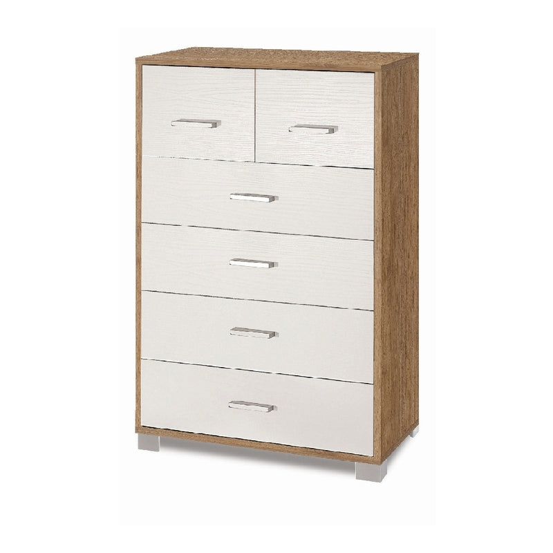 "Dublin" 4+2 drawer cabinet with wooden feet, 70x41 cm, 112 cm high